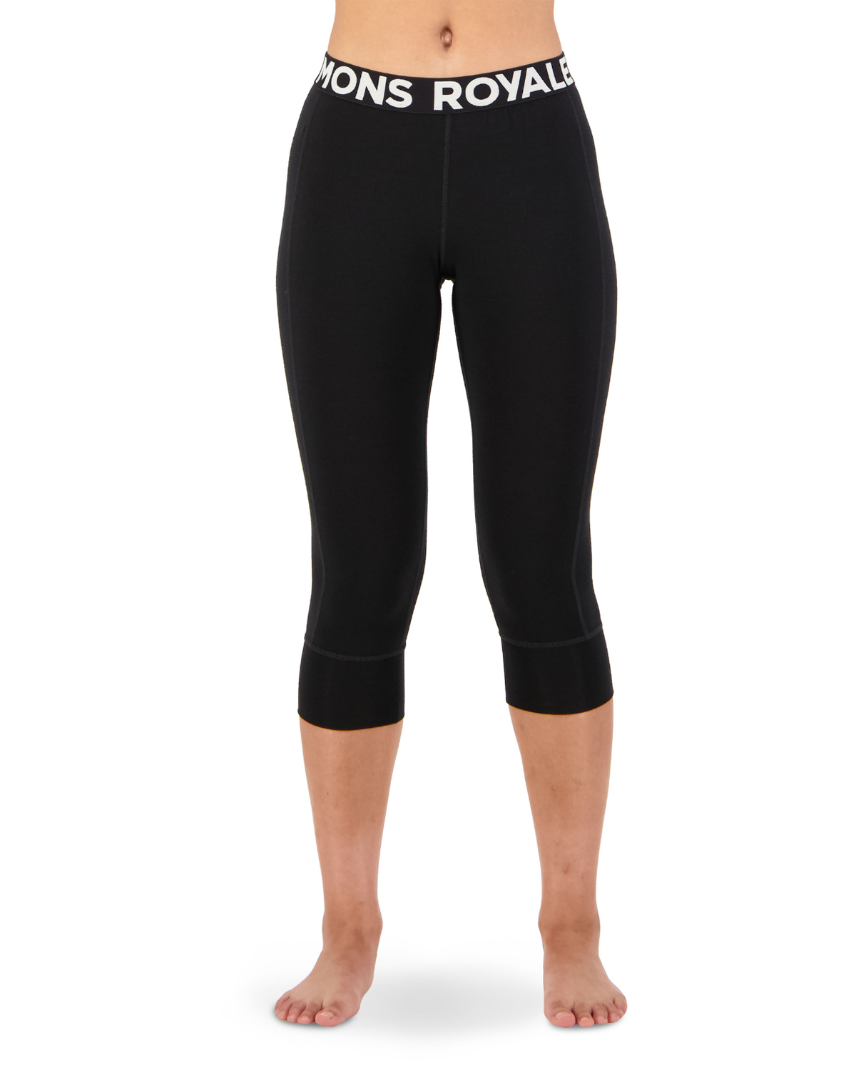 Mons Royale Women Cascade Merino Flex 3/4 Legging - Black - Alpingaraget