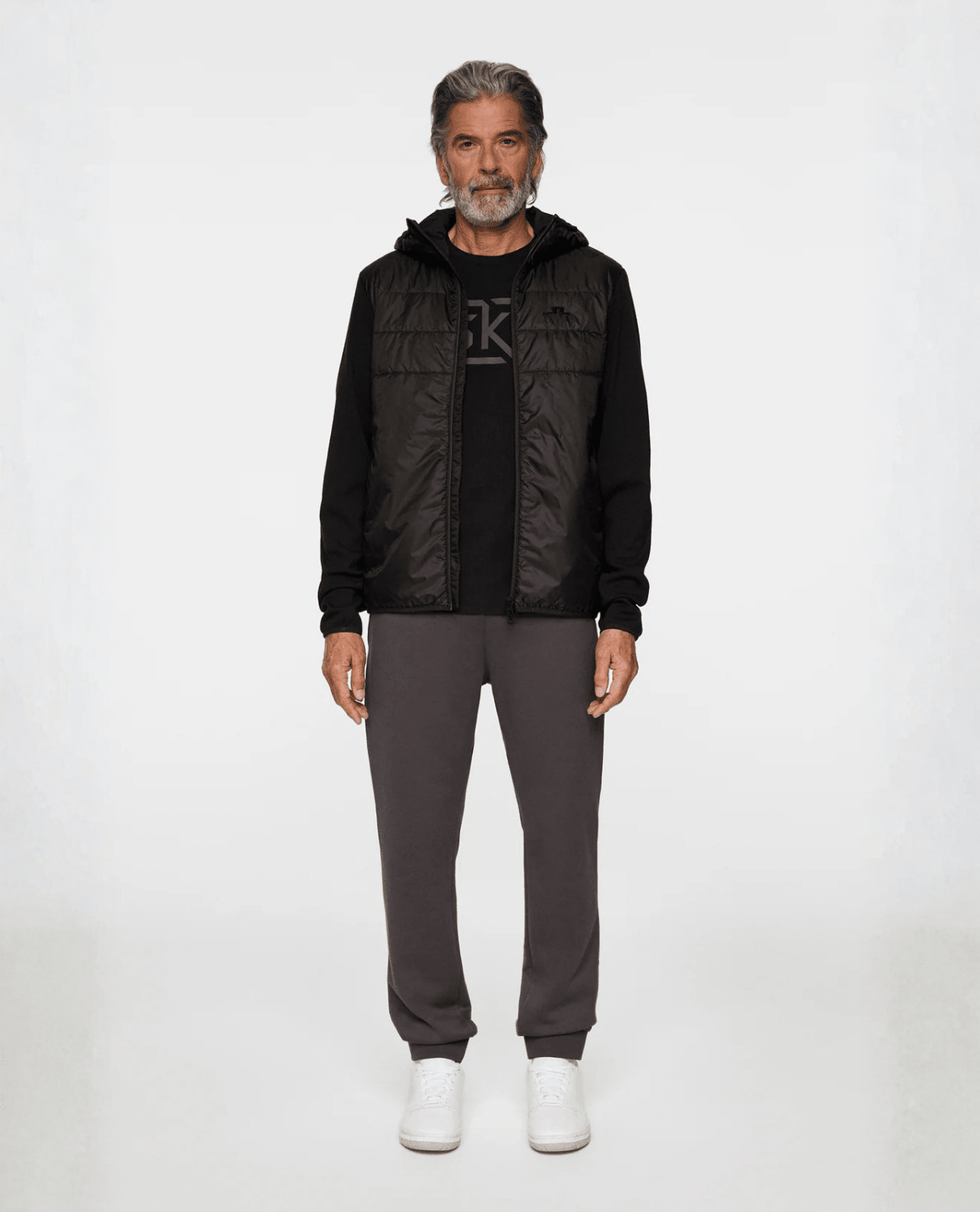 J.Lindeberg Men Gregory Hybrid Hood - Black - Mellanlager - Alpingaraget