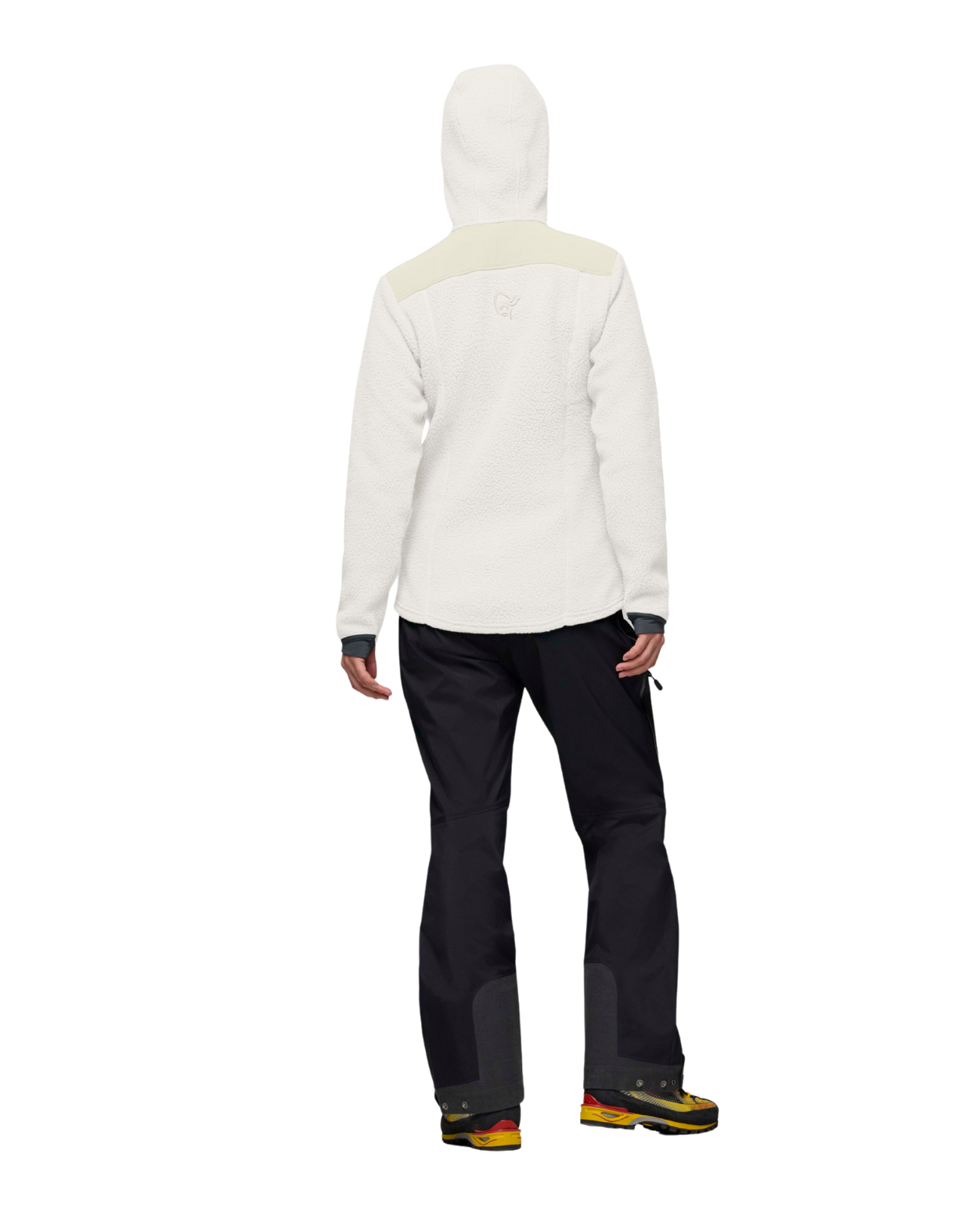 Norröna Women trollveggen warm3 Zip Hood - Whisper White - Alpingaraget