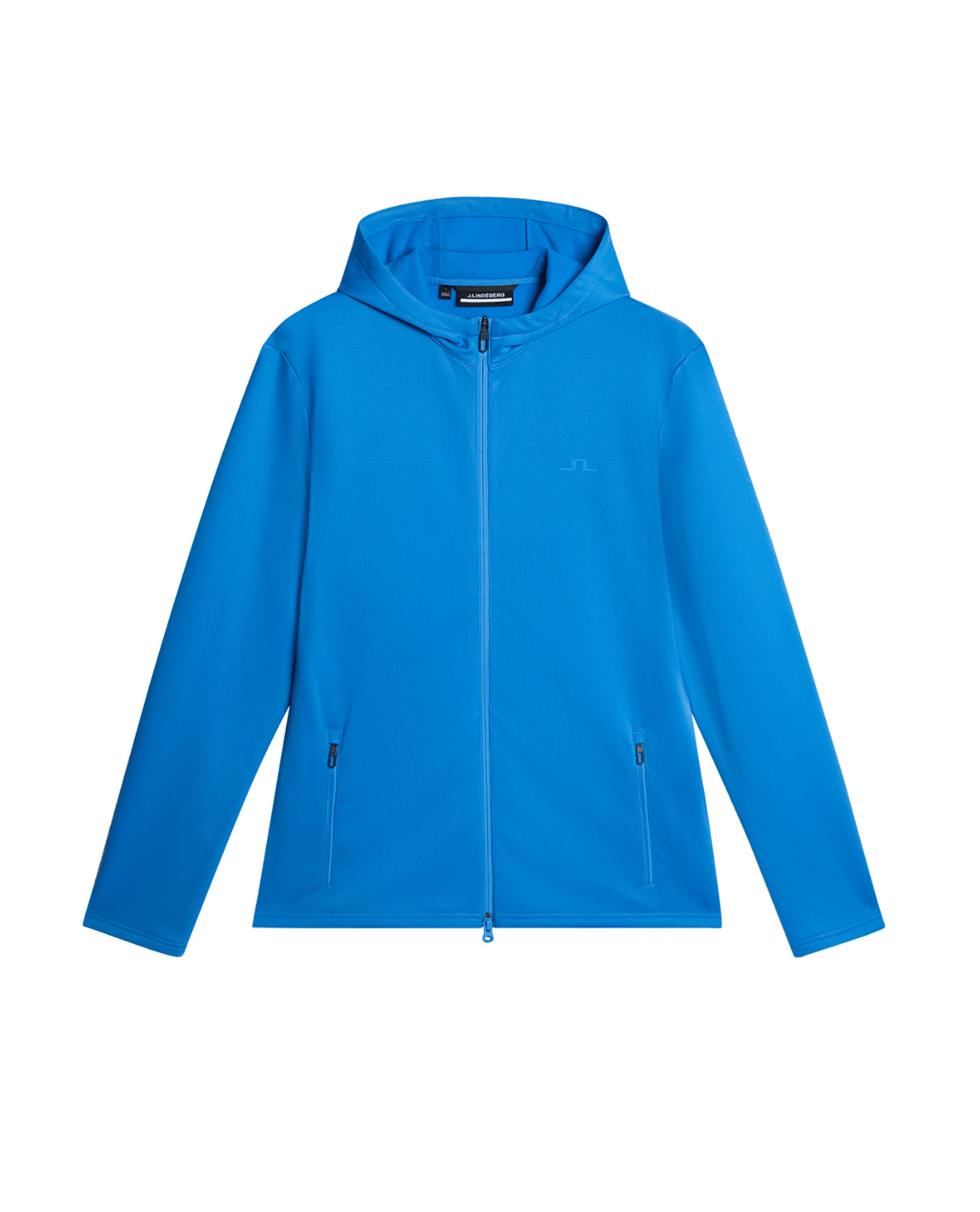 J.Lindeberg Men Aerial Full Zip Hood - Sonic Blue - Mellanlager - Alpingaraget