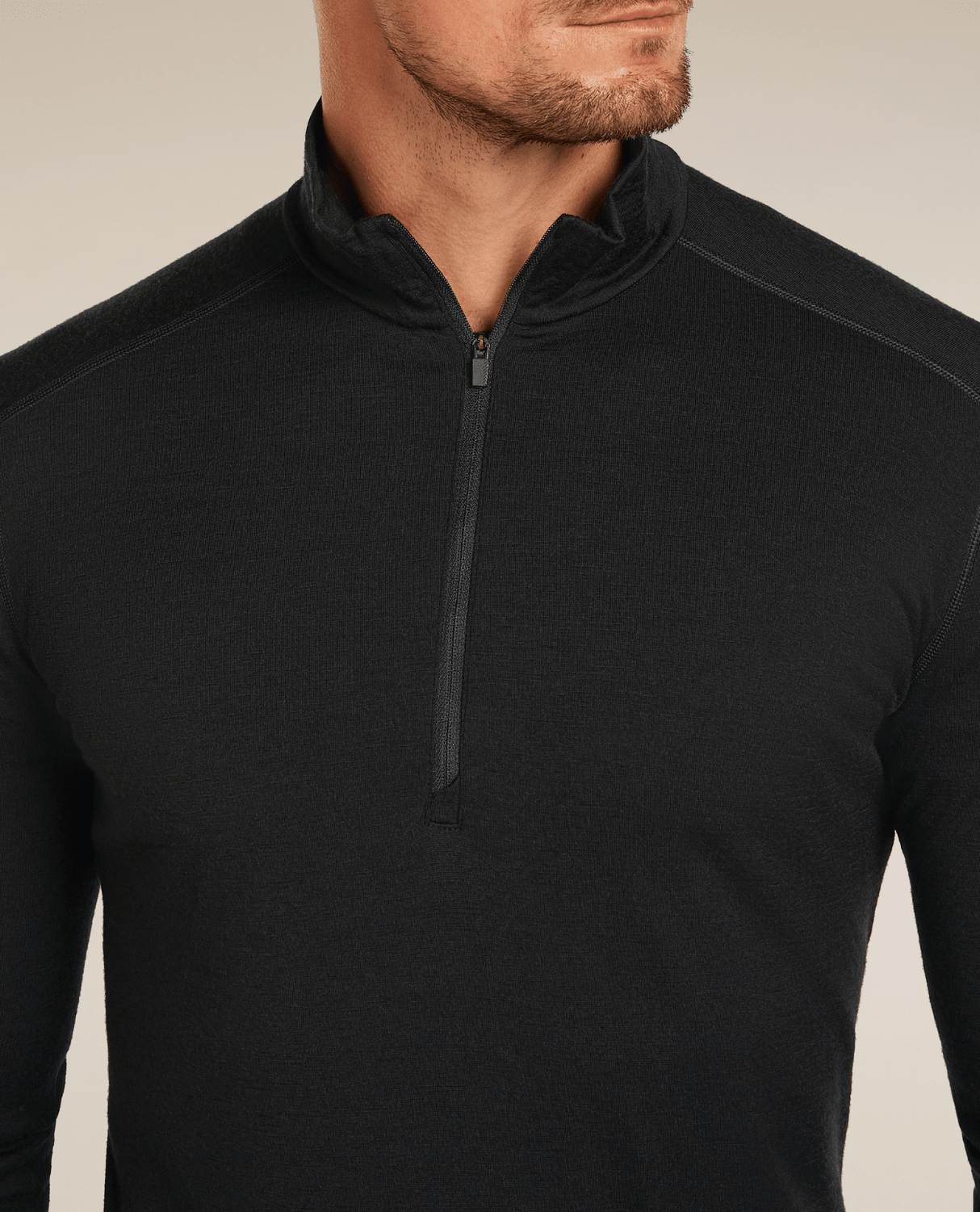 Icebreaker Men 200 Oasis Long Sleeve Half Zip - Black - Underställ - Alpingaraget