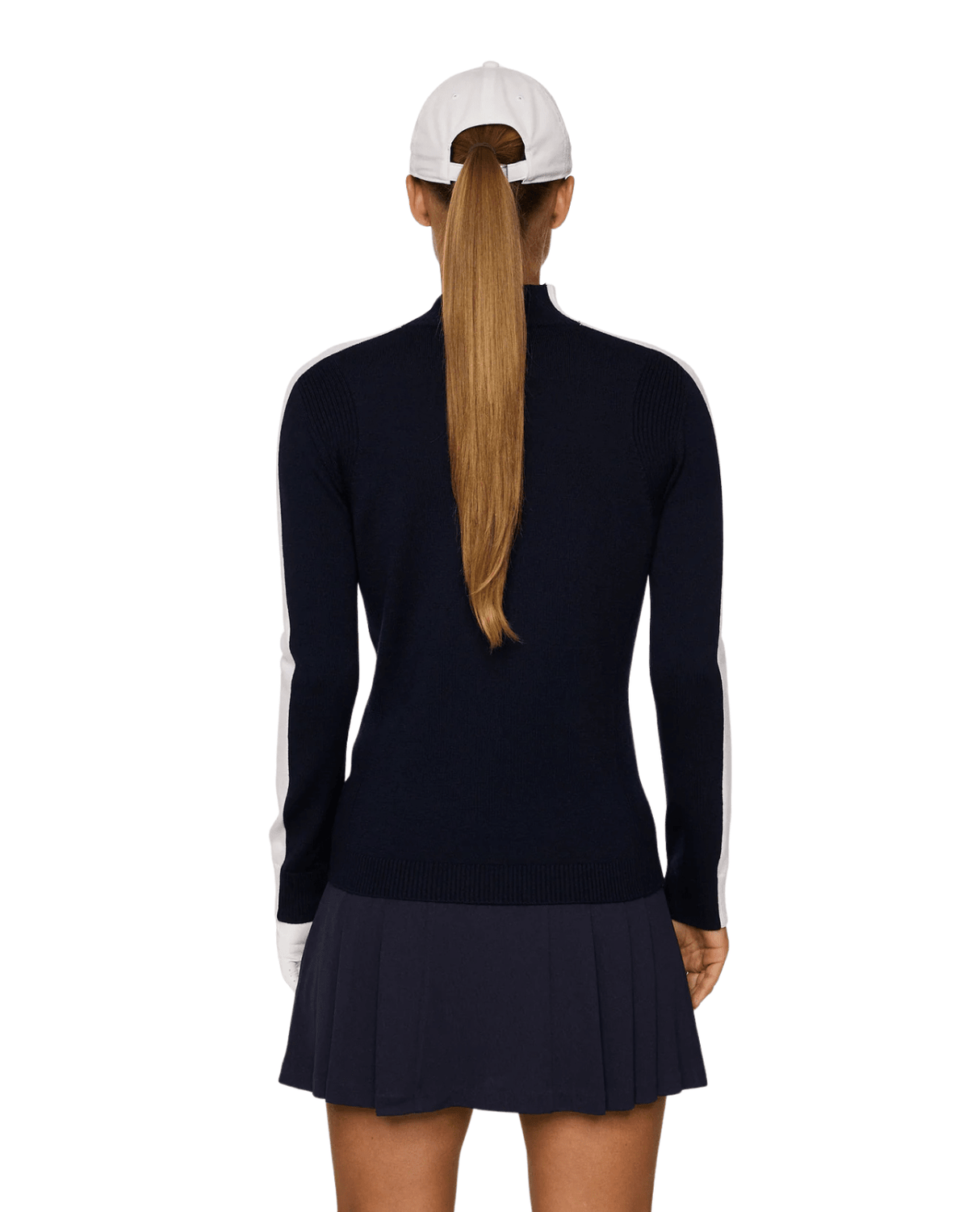 J.Lindeberg Women Adeline Knitted Sweater - JL Navy - Överdelar - Alpingaraget