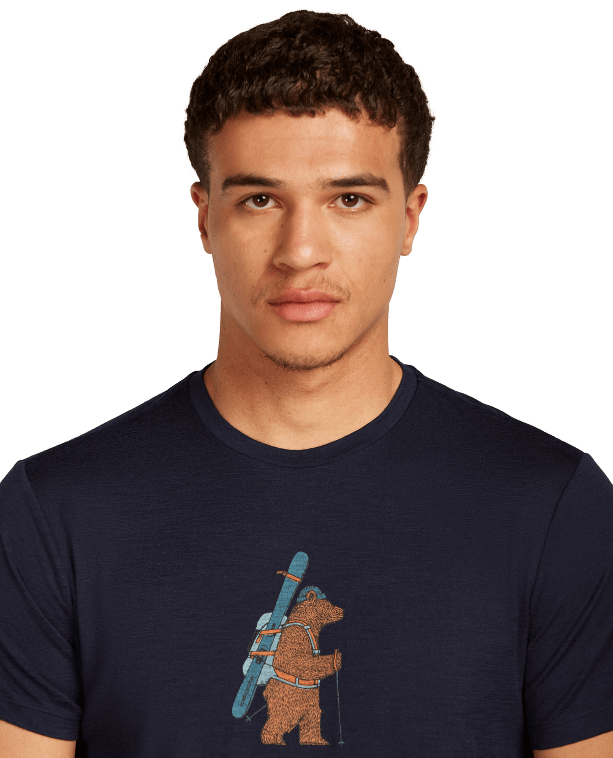 Icebreaker Men Merino 150 Tech Lite SS Tee Bear Tour - Midnight Navy - Överdelar - Alpingaraget