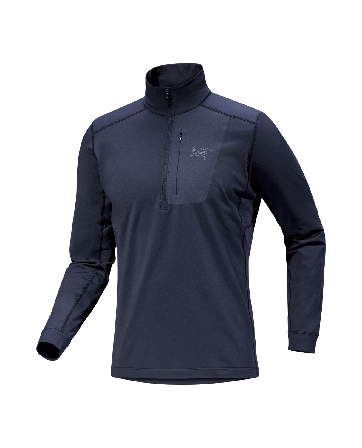 Arc'teryx Men Rho LT Zip Neck - Black Sapphire