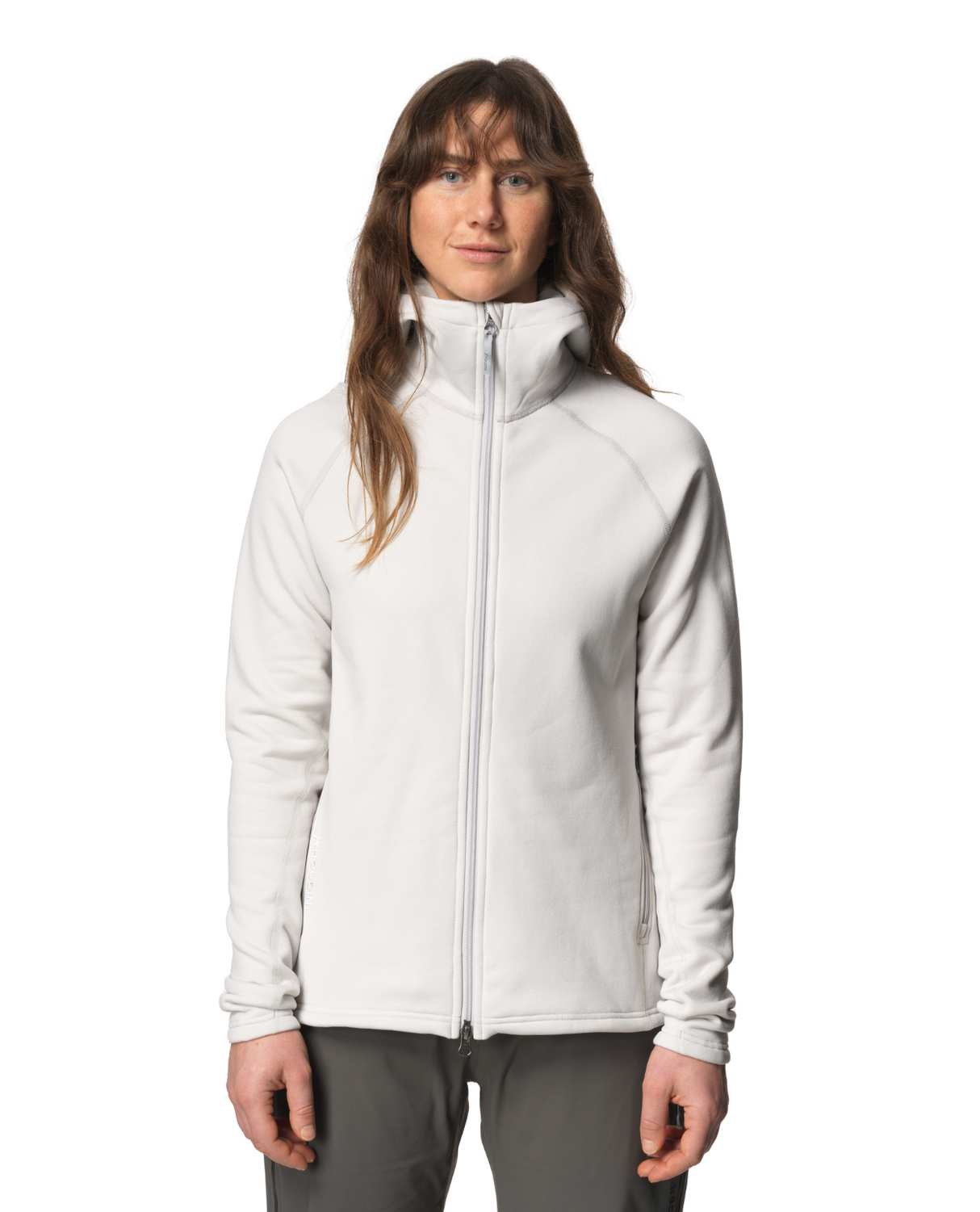 HOUDINI Womens Power Up Houdi - A Touch Of Gray - Alpingaraget