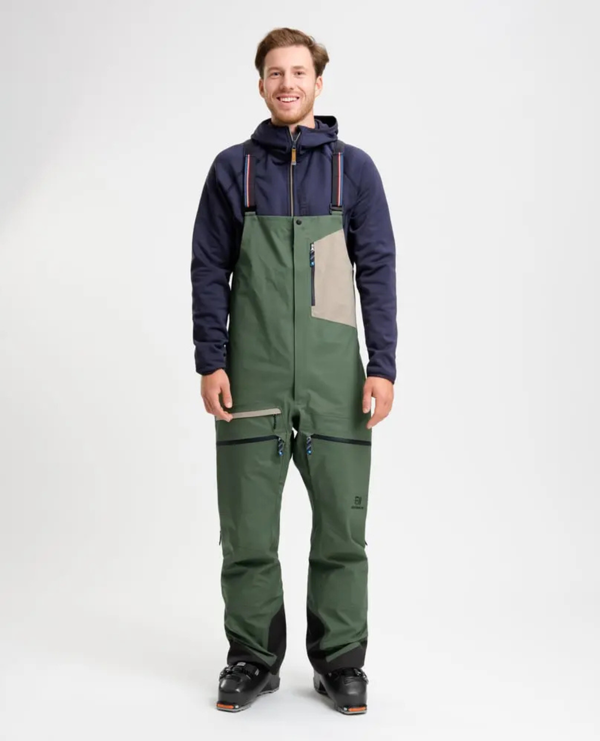 Elevenate Mens Pure Bib Pants - Bronze Green - Alpingaraget