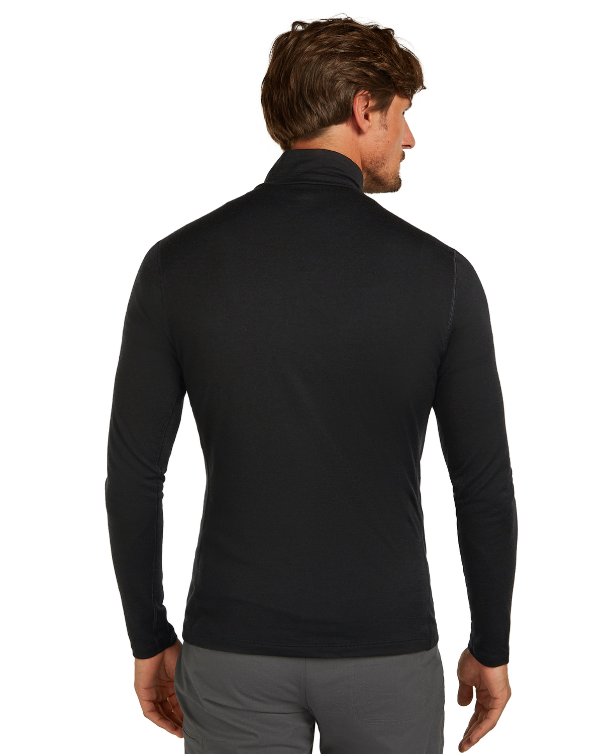 Icebreaker Men 200 Oasis Long Sleeve Half Zip - Black - Alpingaraget