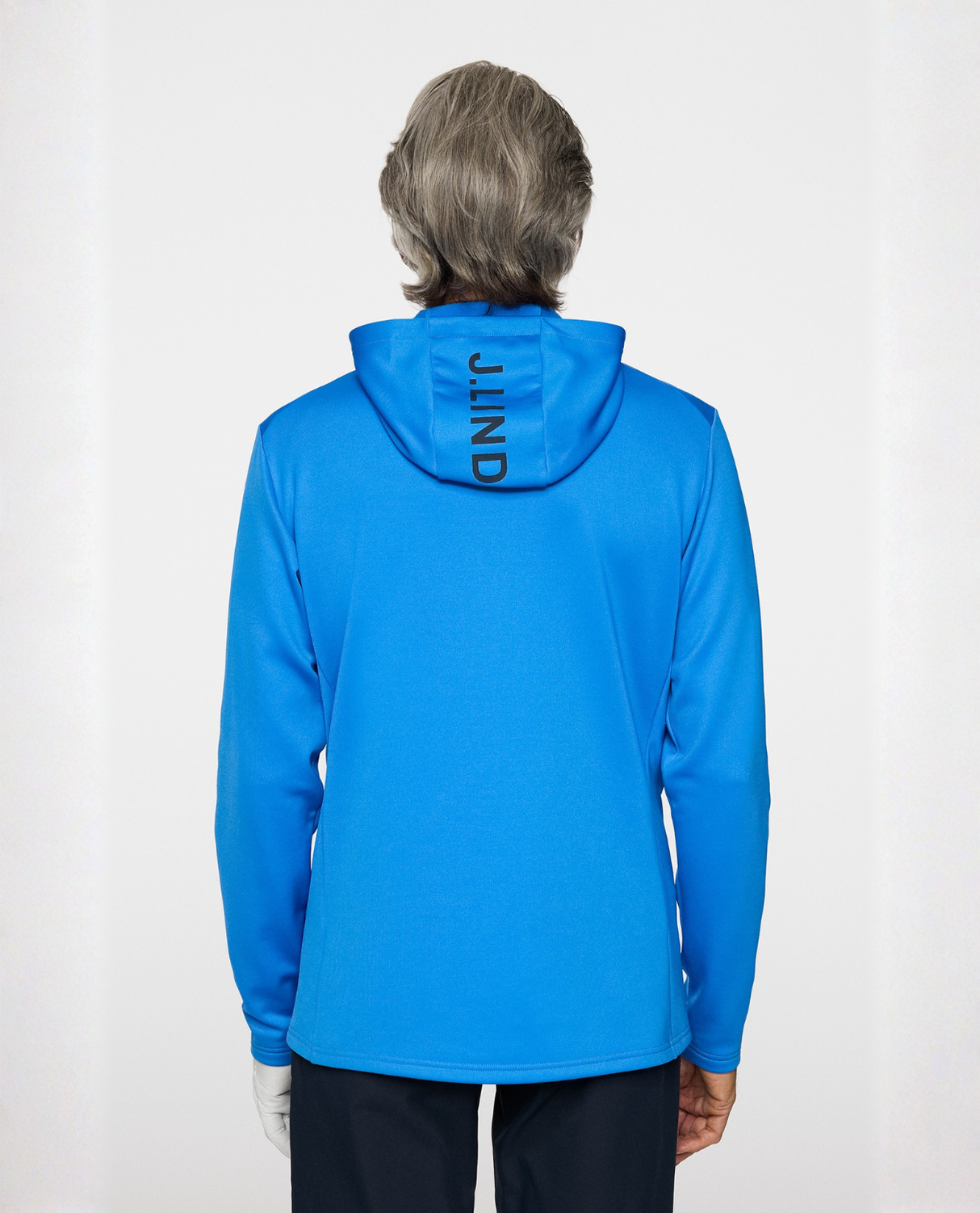 J.Lindeberg Men Aerial Full Zip Hood - Sonic Blue
