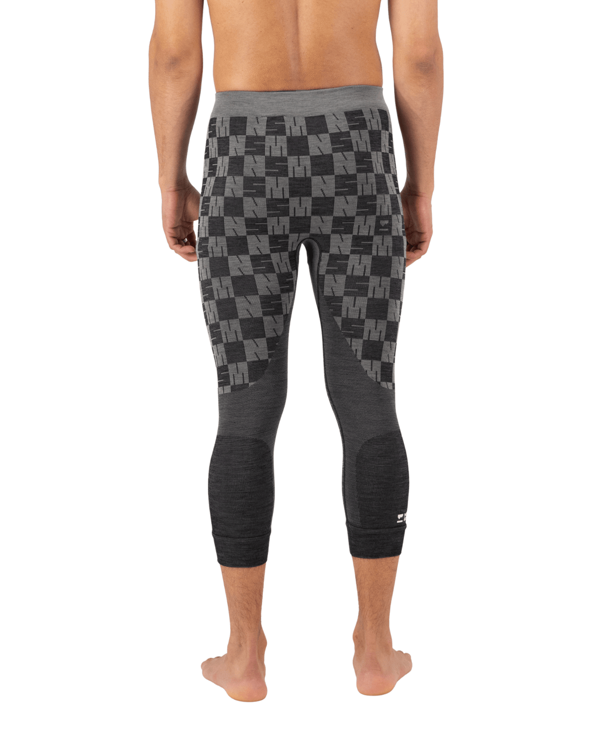 Mons Royale Mens Ascender Merino Seamless Legging - Dried Sage / Black - Underställ - Alpingaraget