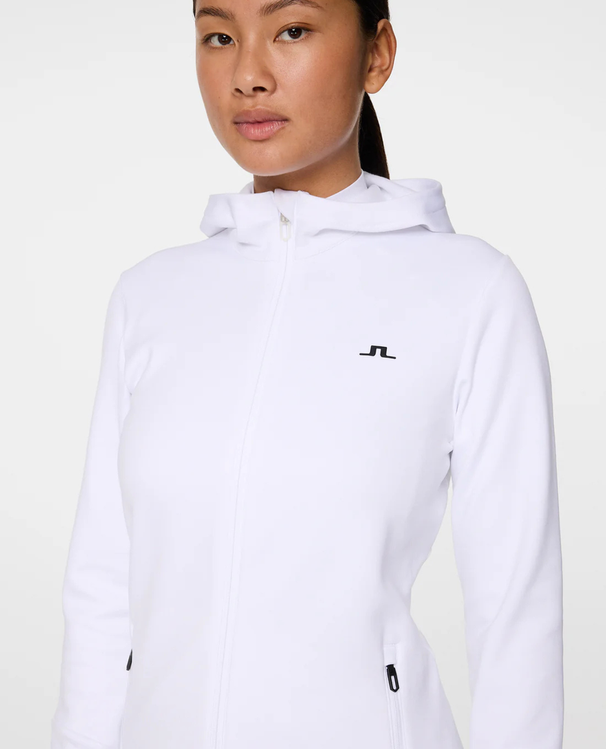 J.Lindeberg Women Aerialle Zip Hood - White