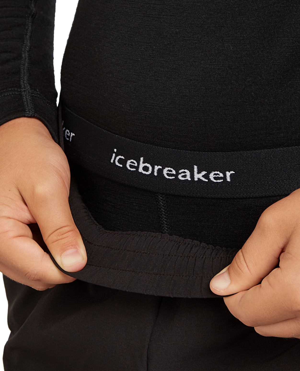 Icebreaker Kids’ Merino 200 Oasis Leggings - Black - Alpingaraget
