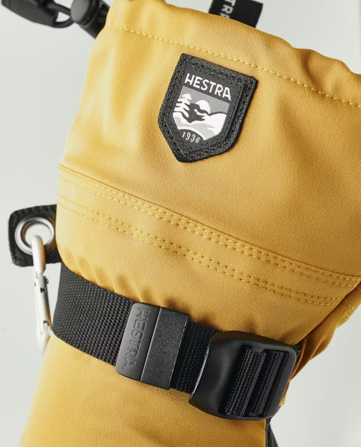 HESTRA Army Leather Extreme Mitt - Mustard/Black - Alpingaraget