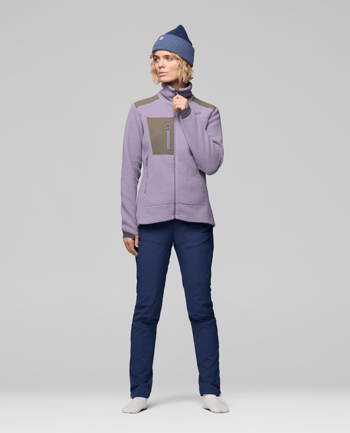 Norröna Women trollveggen warm3 Jacket - Purple Sage - Mellanlager - Alpingaraget