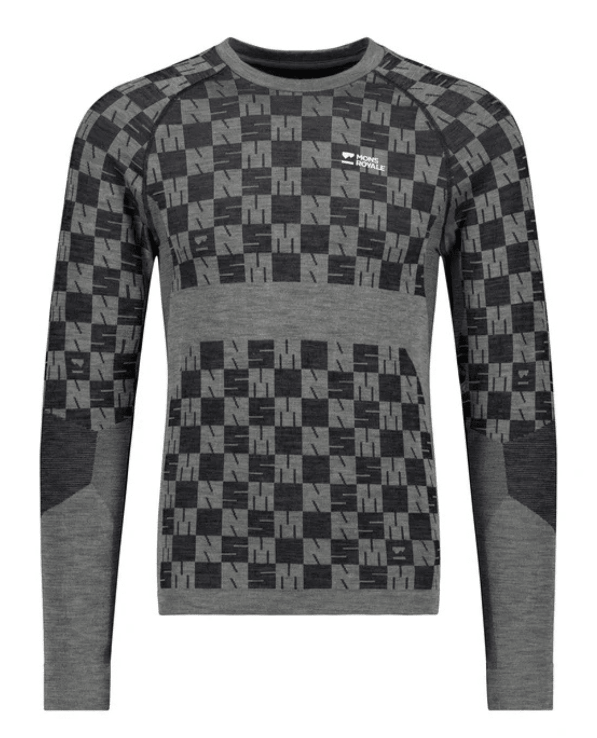 Mons Royale Mens Ascender Merino Long Sleeve - Dried Sage / Black - Underställ - Alpingaraget