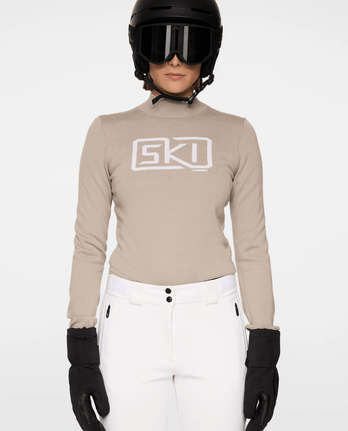 J.Lindeberg Women Miracle Knitted Sweater - Moonbeam - Överdelar - Alpingaraget