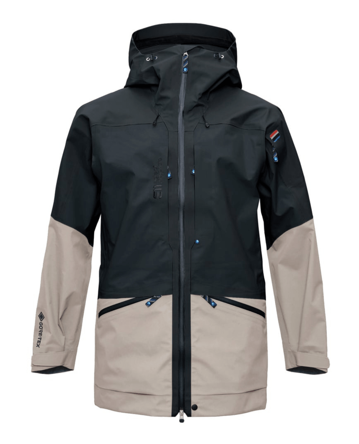 Elevenate Mens Pure 100 Jacket - Dark Ink Ginger Beige - Skidjackor - Alpingaraget