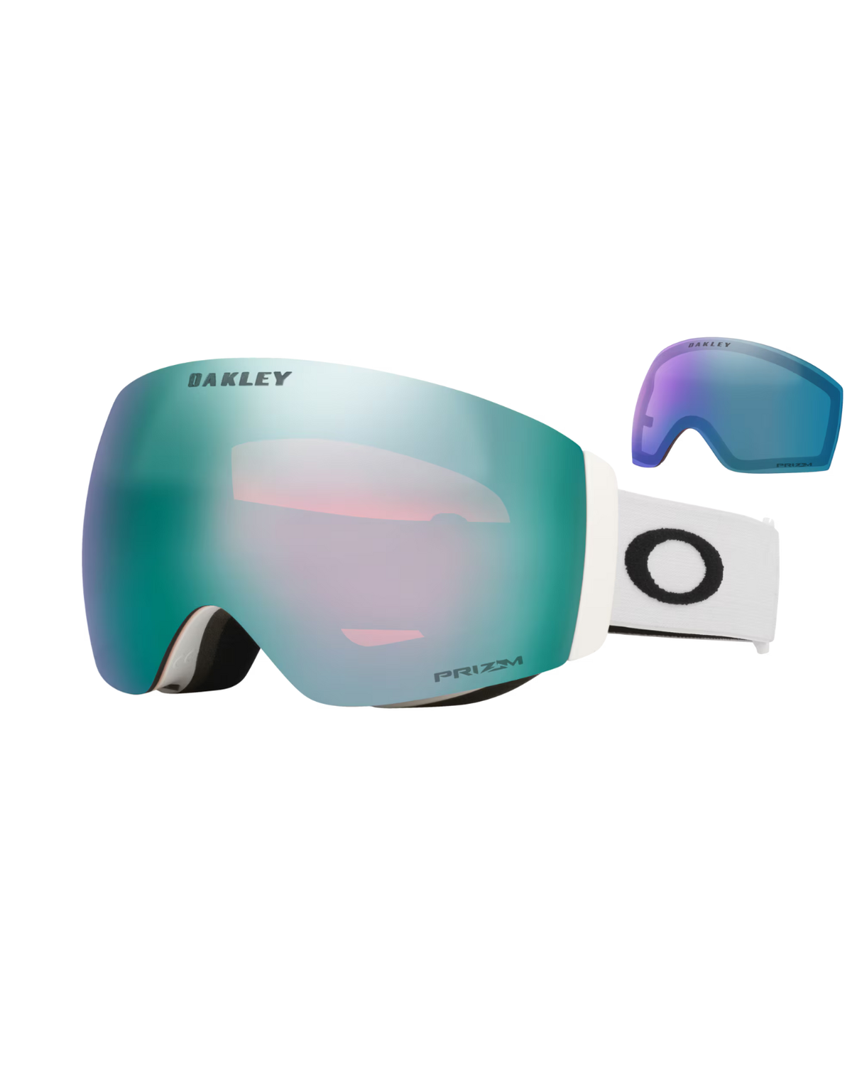 Oakley Flight Deck Pro M - Matte White/ Prizm Sapphire & Prizm Iced - Alpingaraget