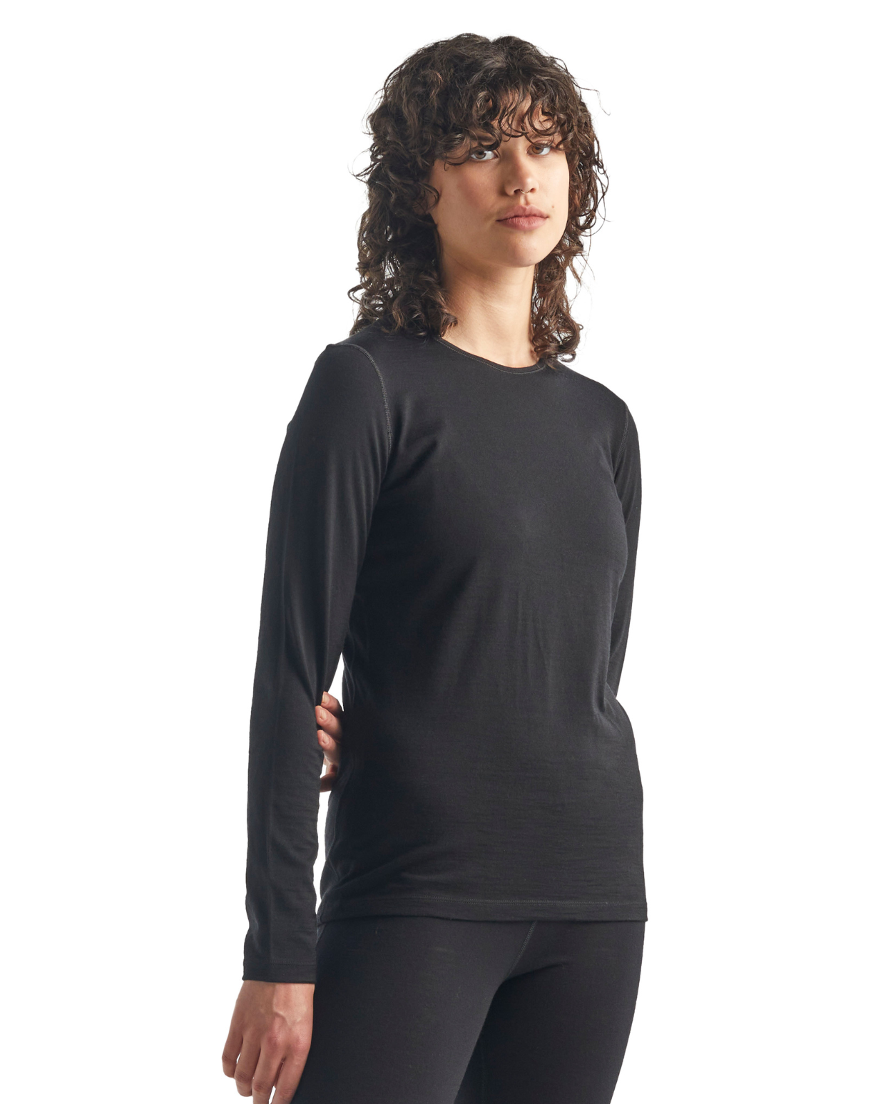 Icebreaker Women 200 Oasis Long Sleeve Crewe - Black - Alpingaraget
