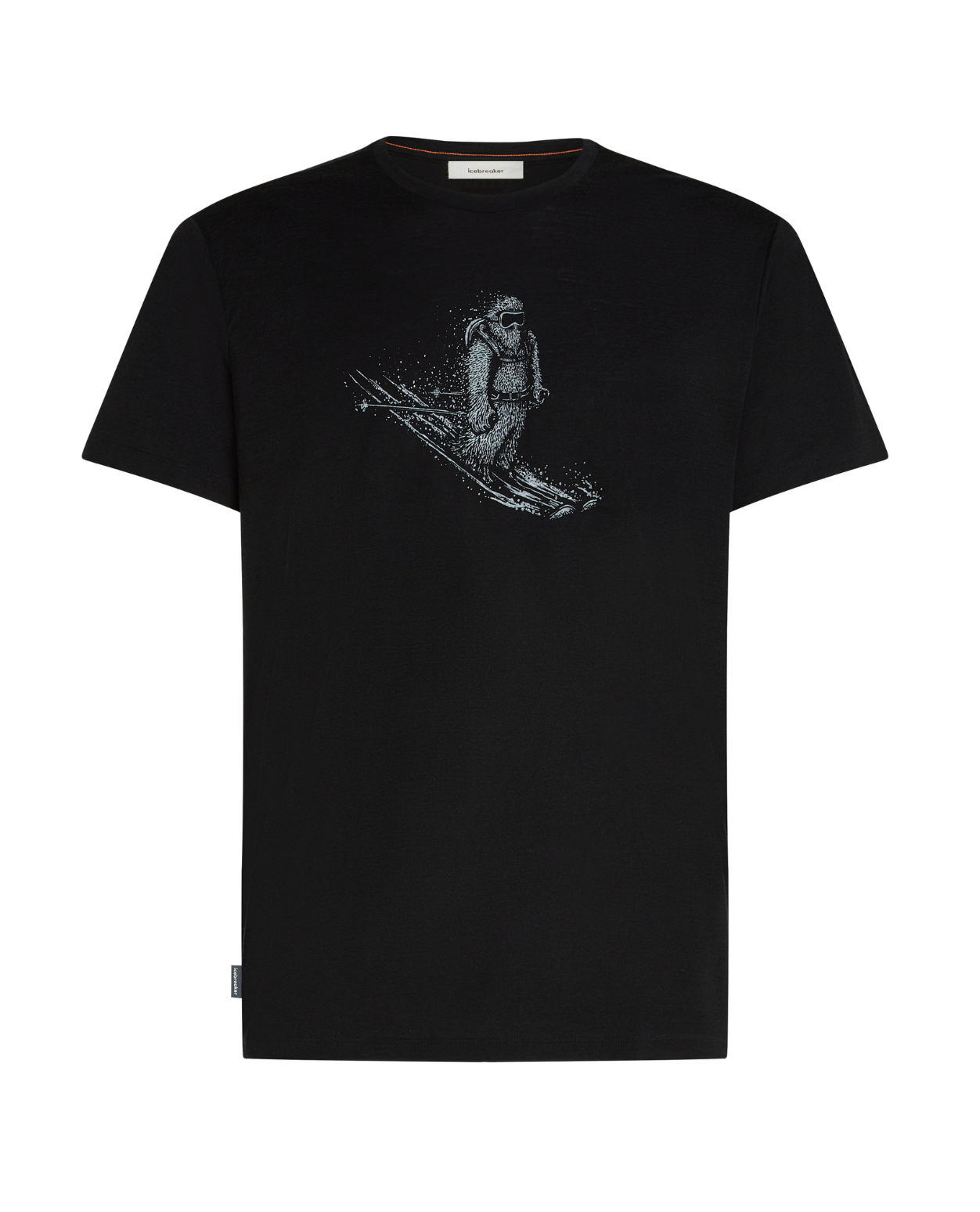 Icebreaker Men Merino 150 Tech Lite SS T Skiing Yeti - Black - Alpingaraget