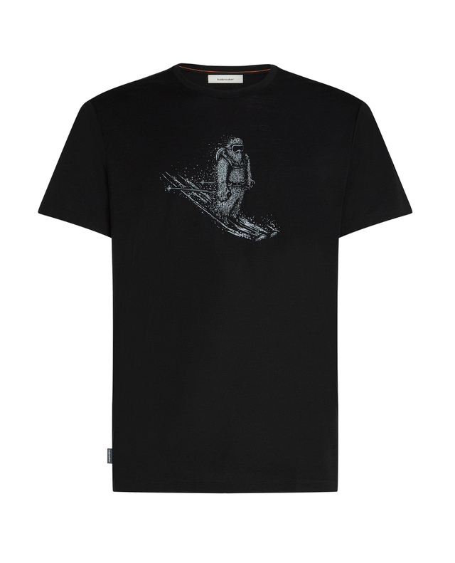 Icebreaker Men Merino 150 Tech Lite SS T Skiing Yeti - Black - Alpingaraget
