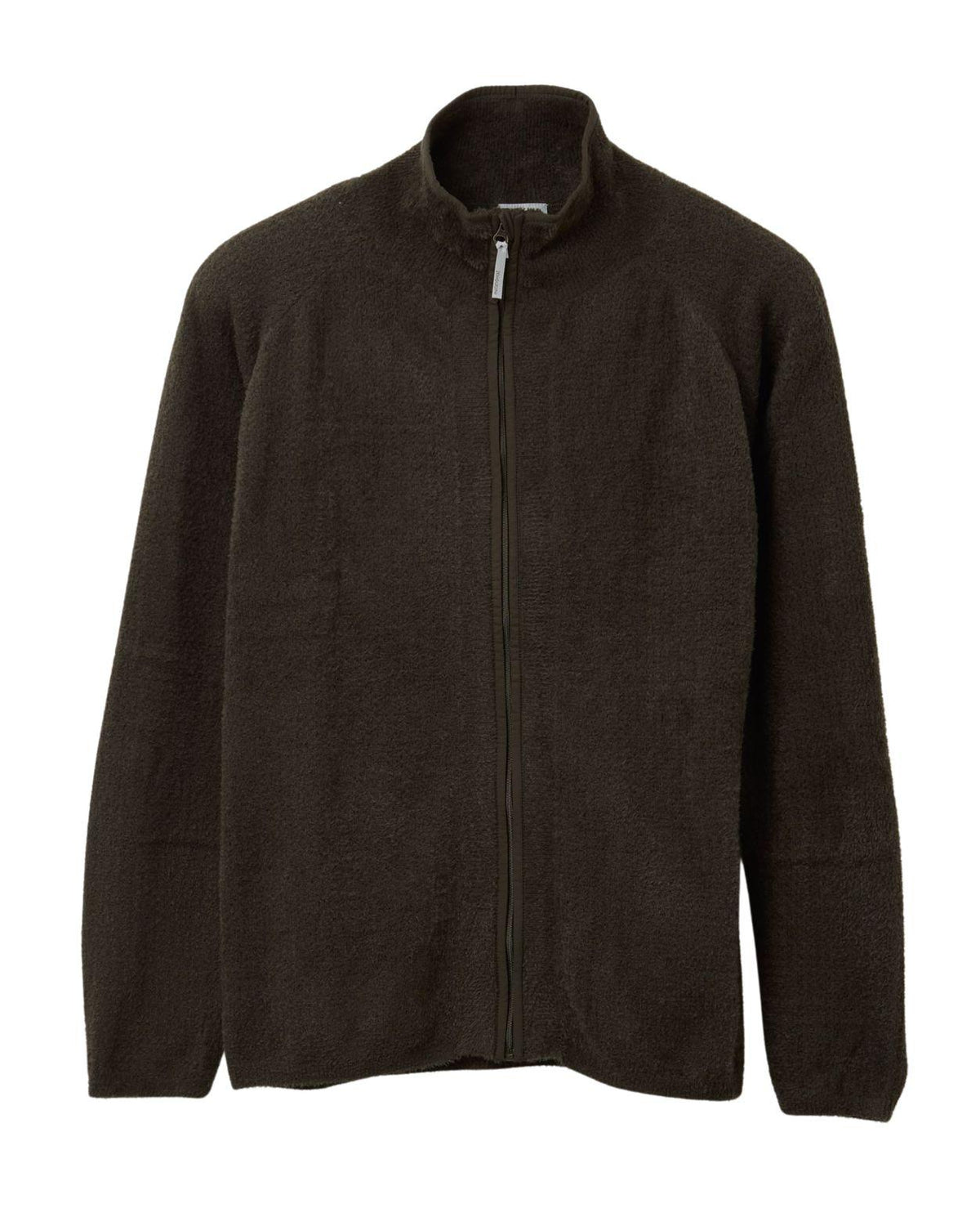 Grön Houdini Lykan Full Zip dam i mjukt fleecematerial med hellång dragkedja och hög krage.