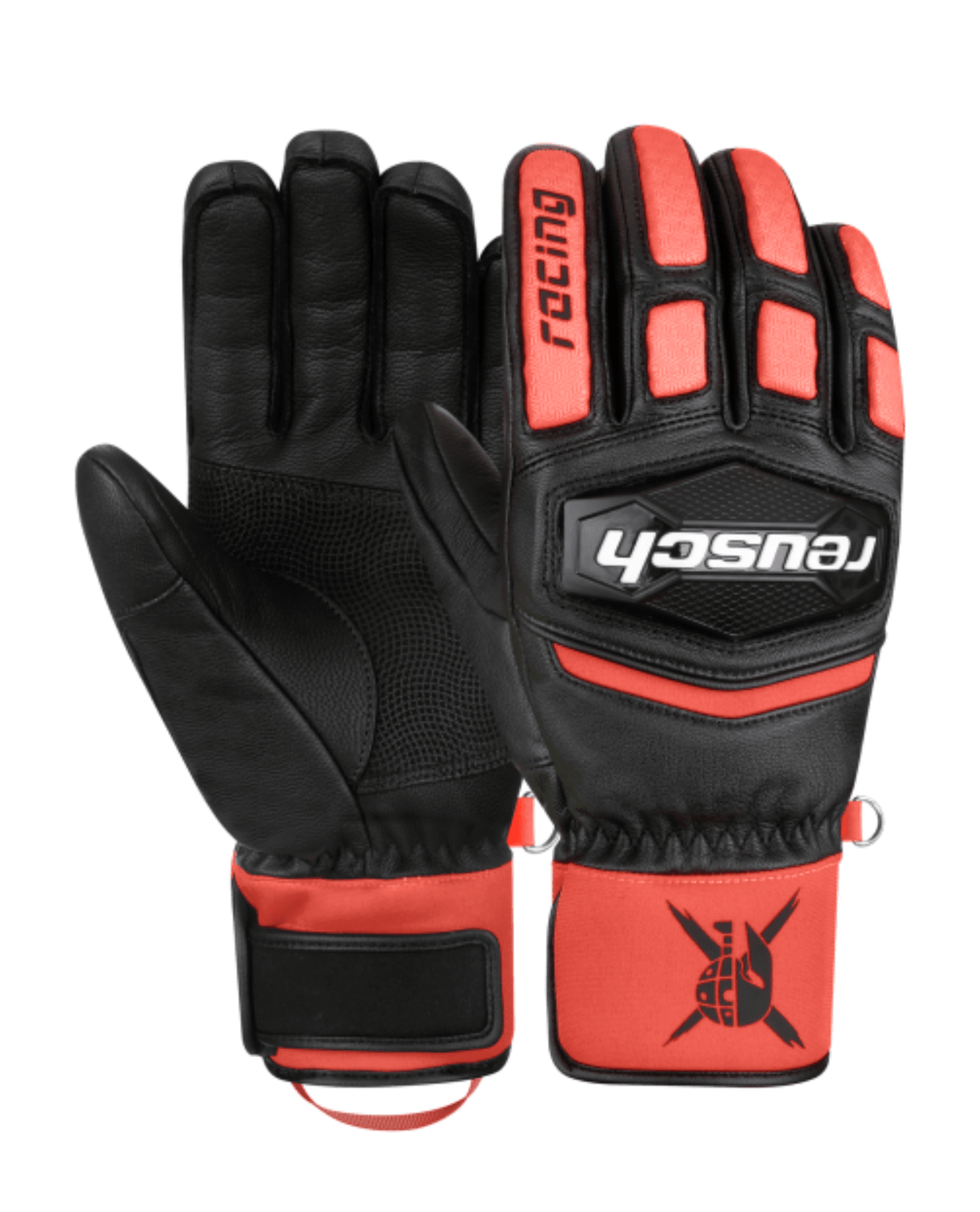 Reusch Worldcup Warrior GS Junior - Black/Silver/Fluo Red - Handskar - Alpingaraget