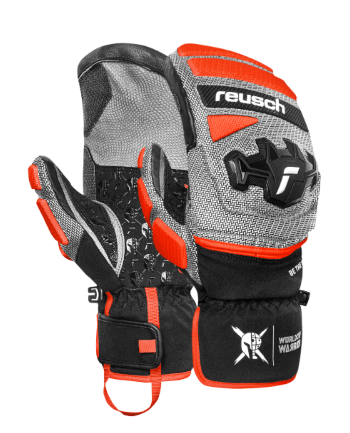 Reusch Worldcup Warrior GS Mitten - Black/Silver/Fluo Red - Handskar - Alpingaraget