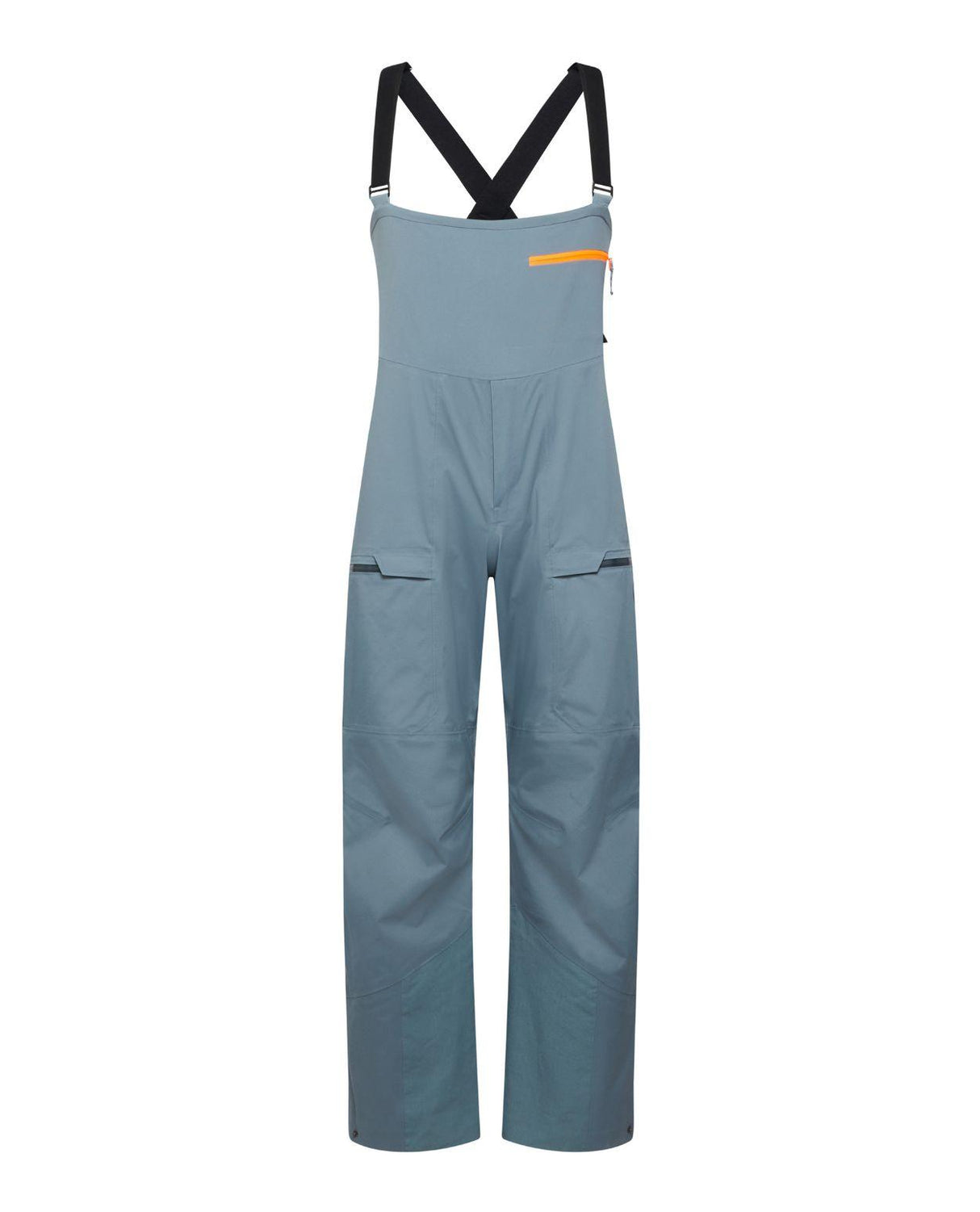 Mammut Haldigrat HS Bib Pants Men i färgen strata visar hängselbyxornas friåkningsanpassade passform.