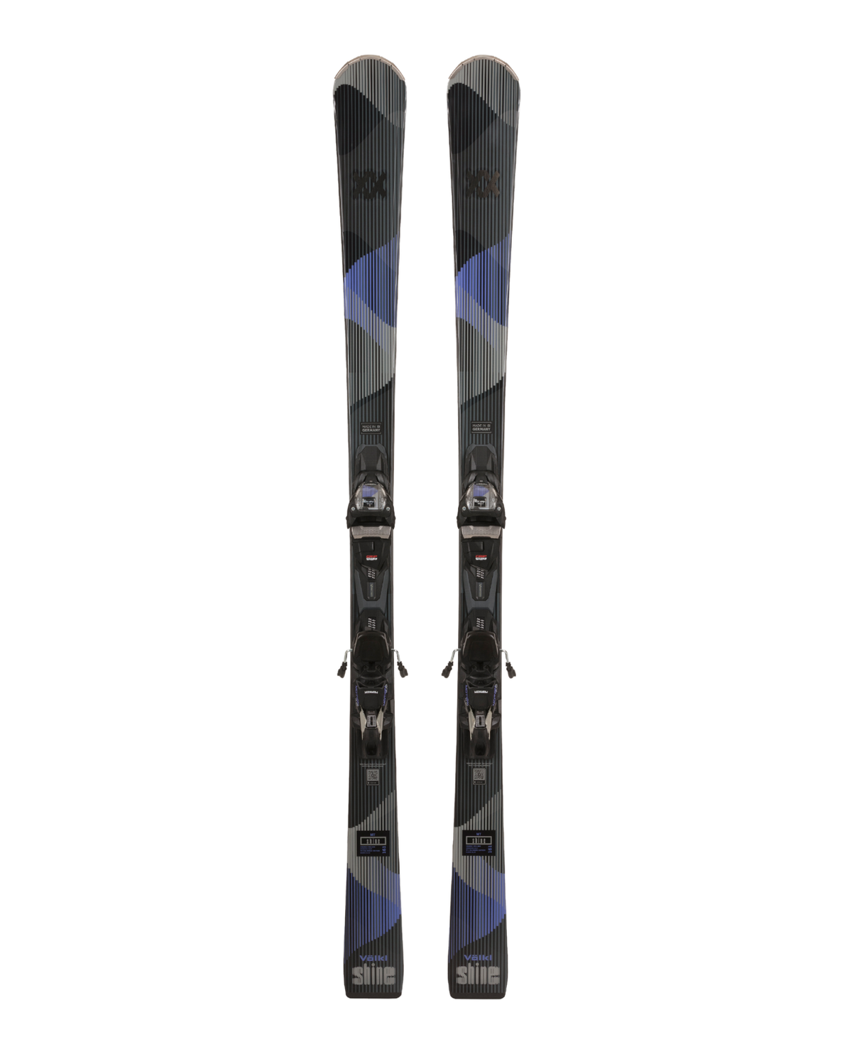 Völkl Shine MT dam pistskidor med vMotion 10 GW-bindningar i en snygg mönstrad design.
