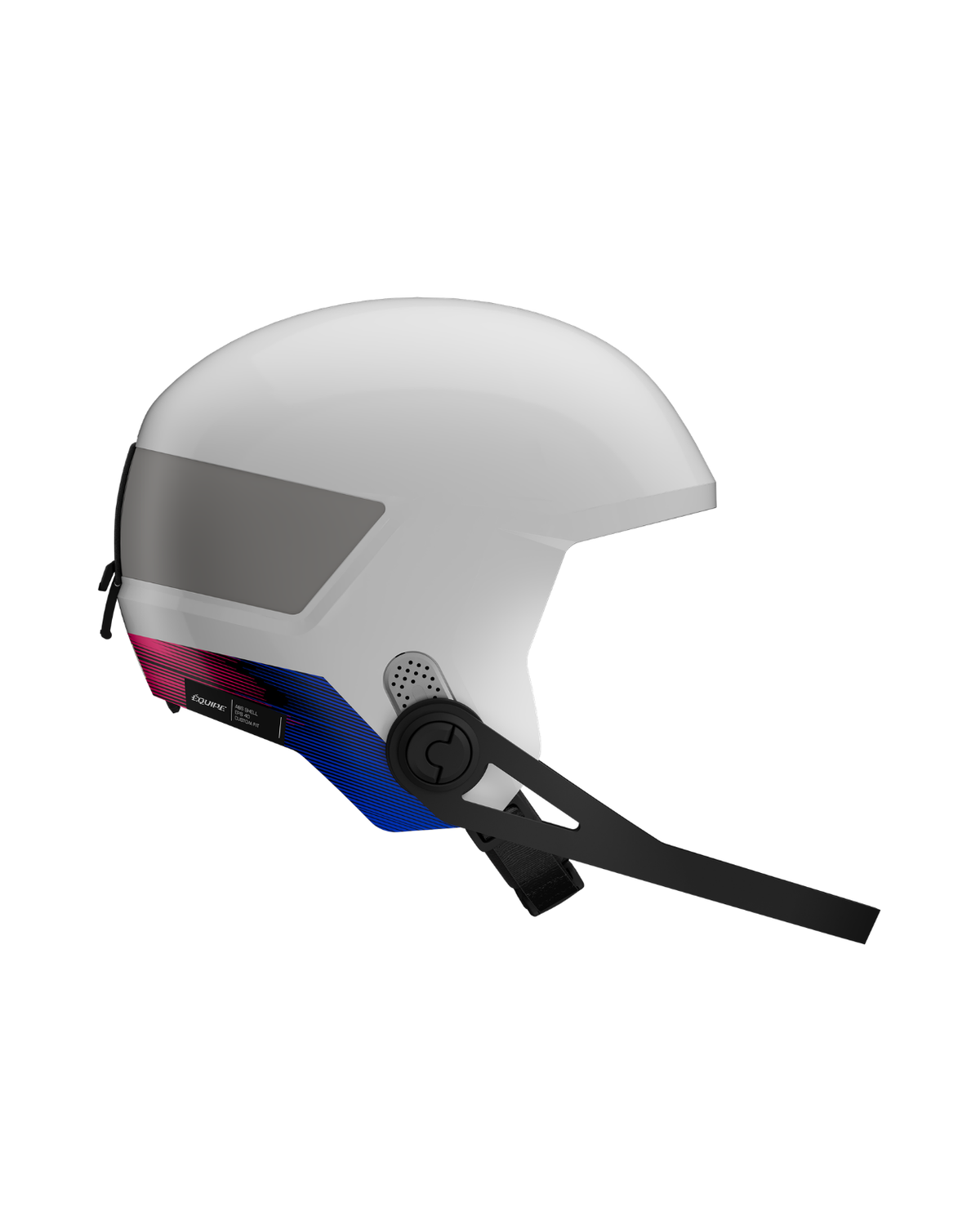 Salomon Junior Equipe FIS + Chinguard - Vit/Race Blue juniorhjälm med hakbygel