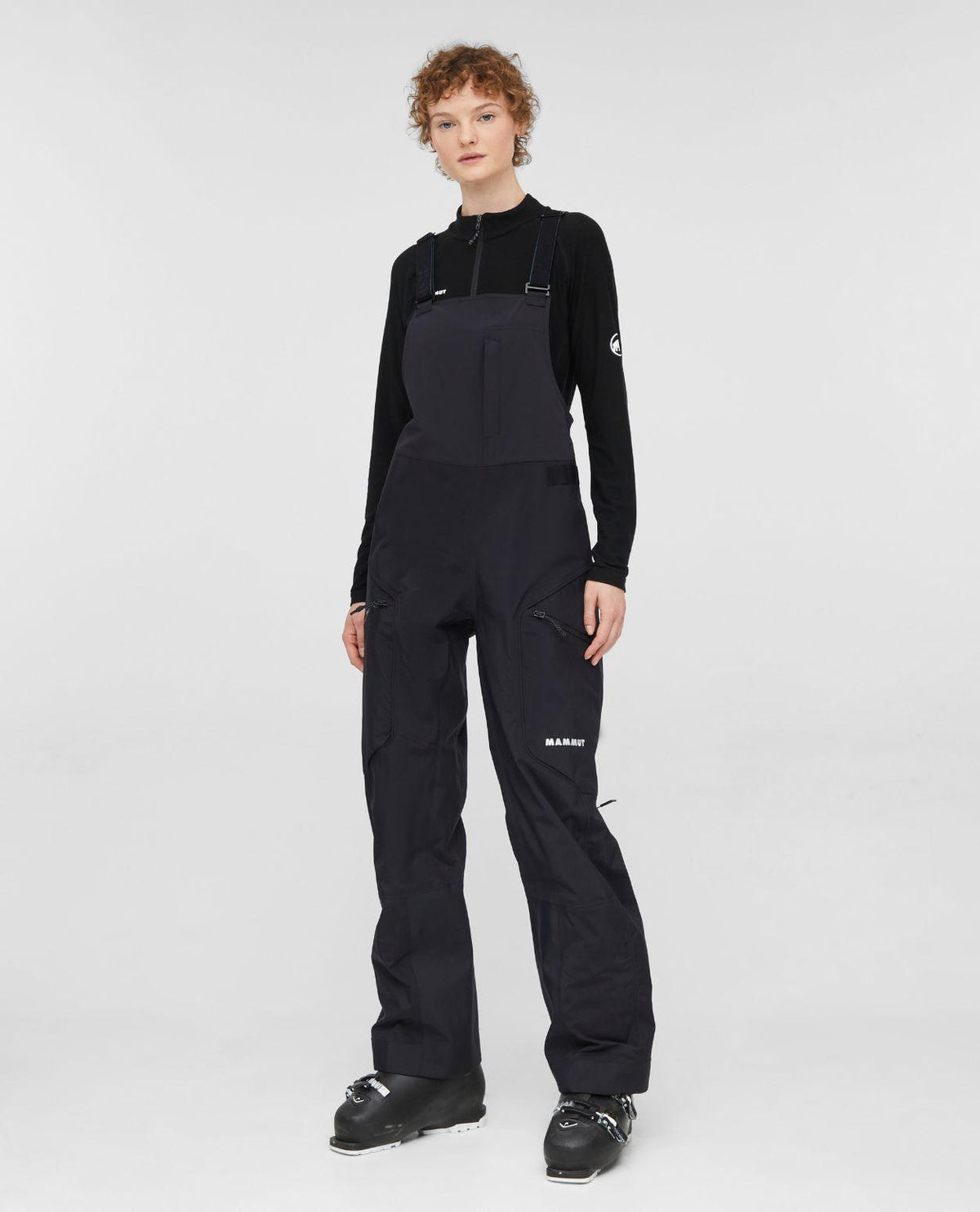 Mammut Eiger Free Pro HS Bib Pants Women - Svart hardshell skidbyxa för dam