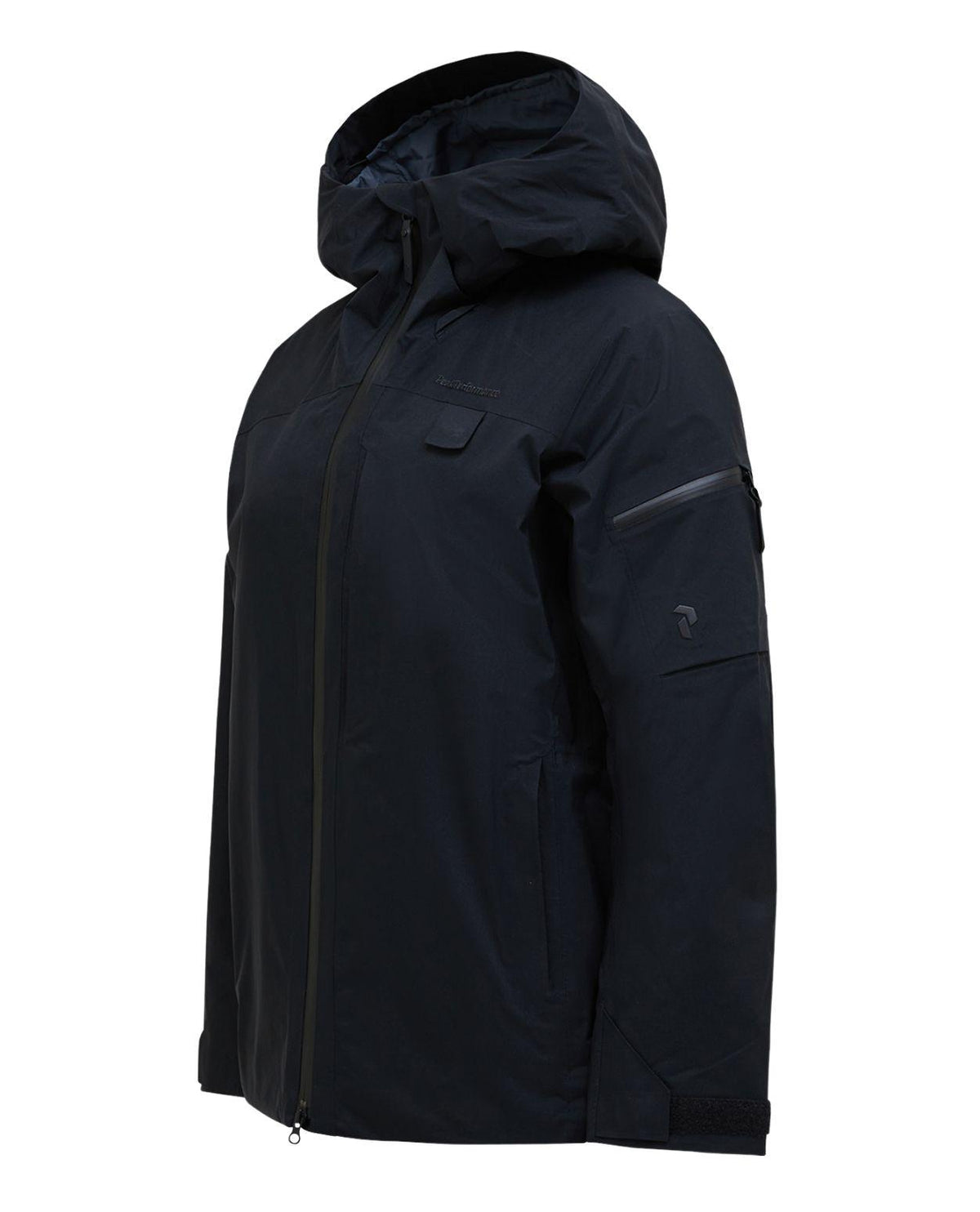 Peak Performance Alpine Gore-Tex Insulated damjacka i svart med huva.
