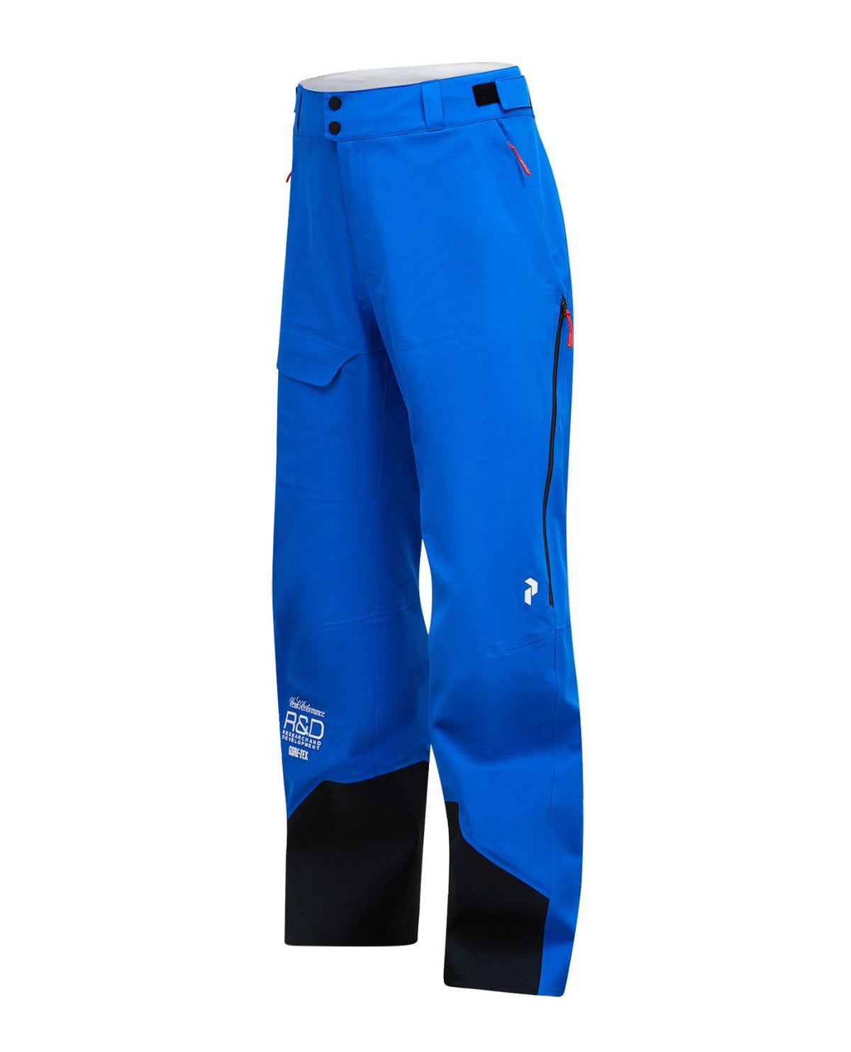 Peak Performance 40Y R&D Gore-Tex skidbyxor för herr i färgen Ice Peak Blue från sidan