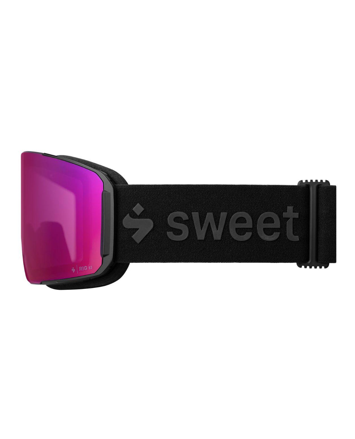 Sweet Protection Boondock II M RIG Reflect skidglasögon med lila RIG Bixbite-lins och svart ram i profil.