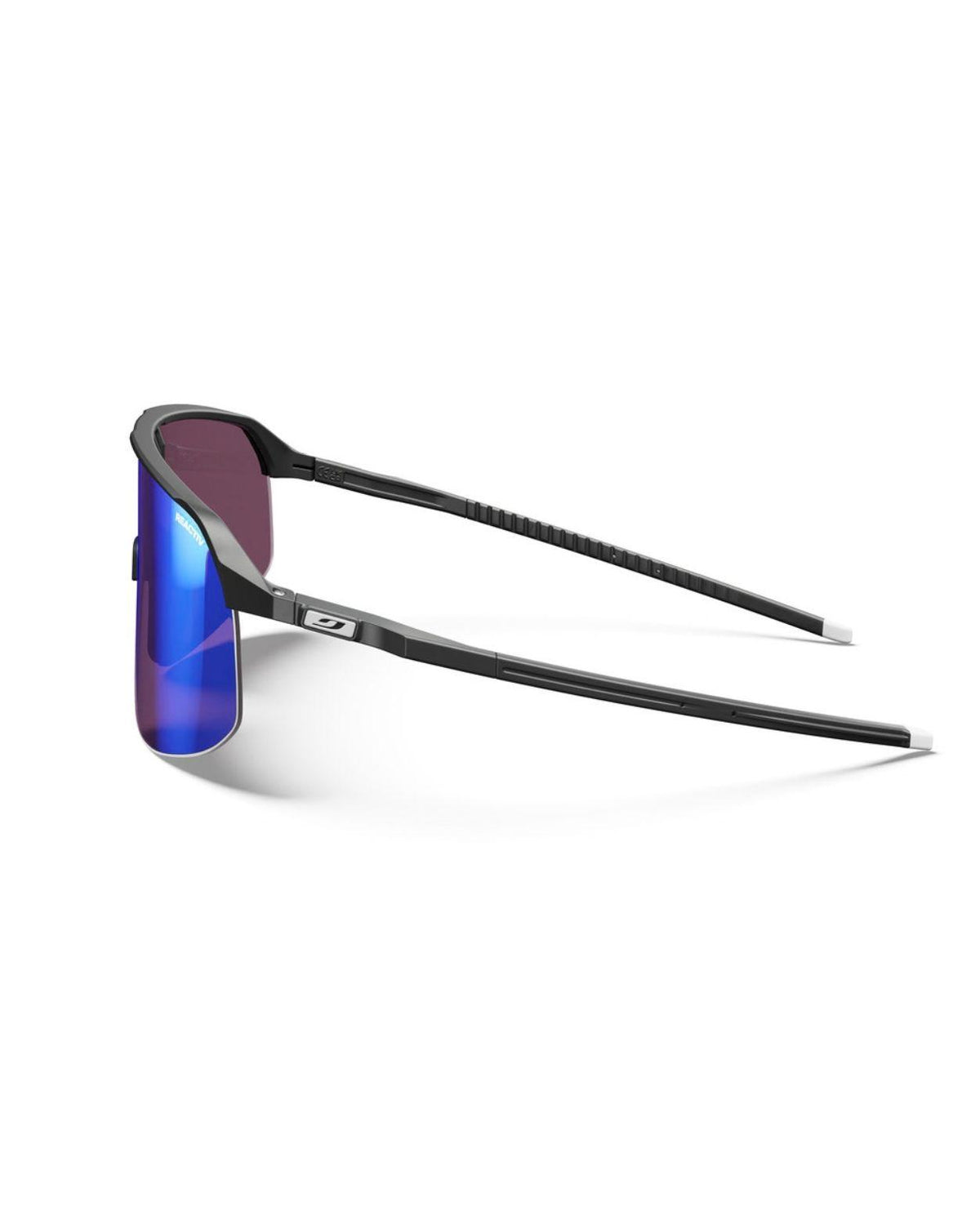 Julbo Density Reactiv 1-3 High Contrast solglasögon i svart modell sedda från sidan.