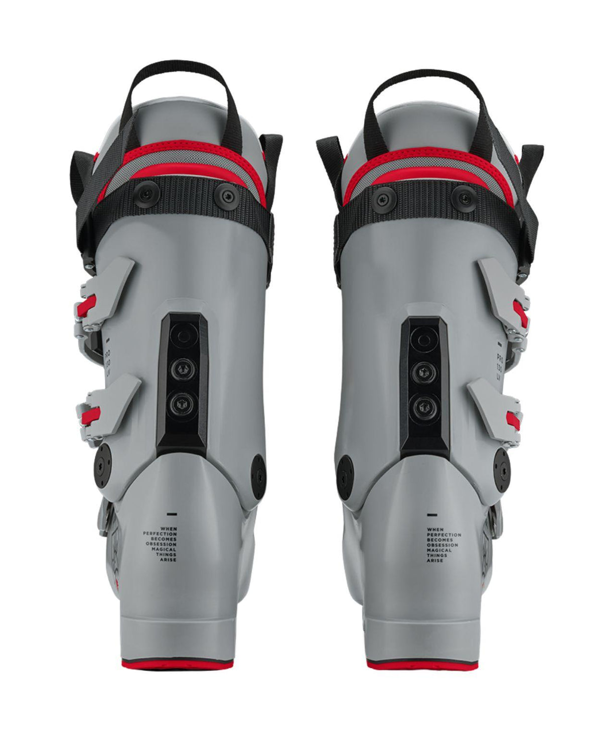 Van Deer VDRBS Ski Boot PRO 130 i grå design sett bakifrån mot vit bakgrund Alpingaraget