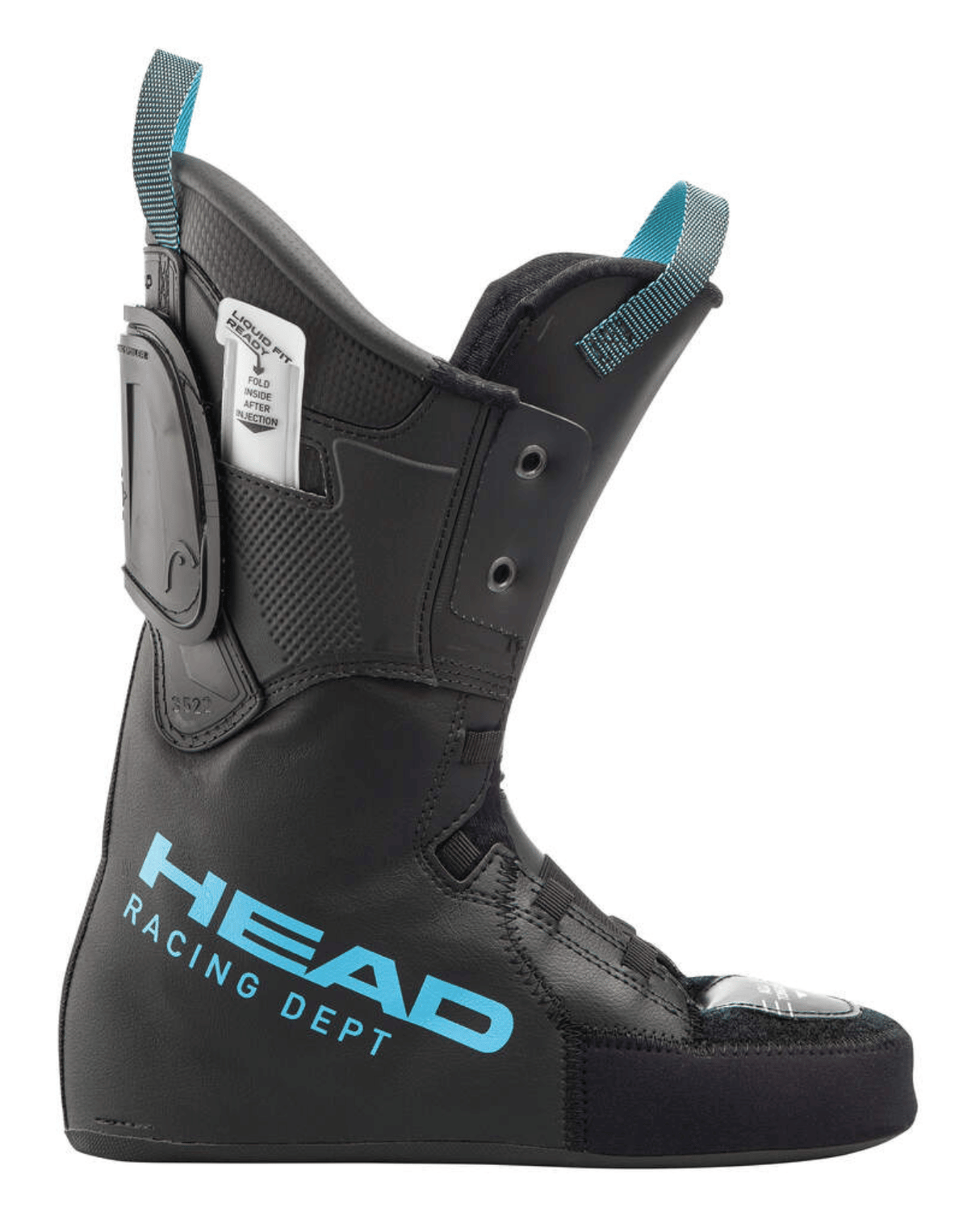 Head Raptor WCR 4 RV racinginnersko med Liquid Fit och blå Racing Dept-detaljer för maximal precision.