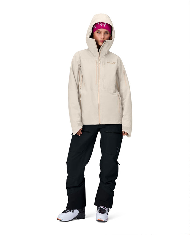 Norröna Women Lofoten Gore-Tex Insulated Jacket - Oatmeal - Alpingaraget