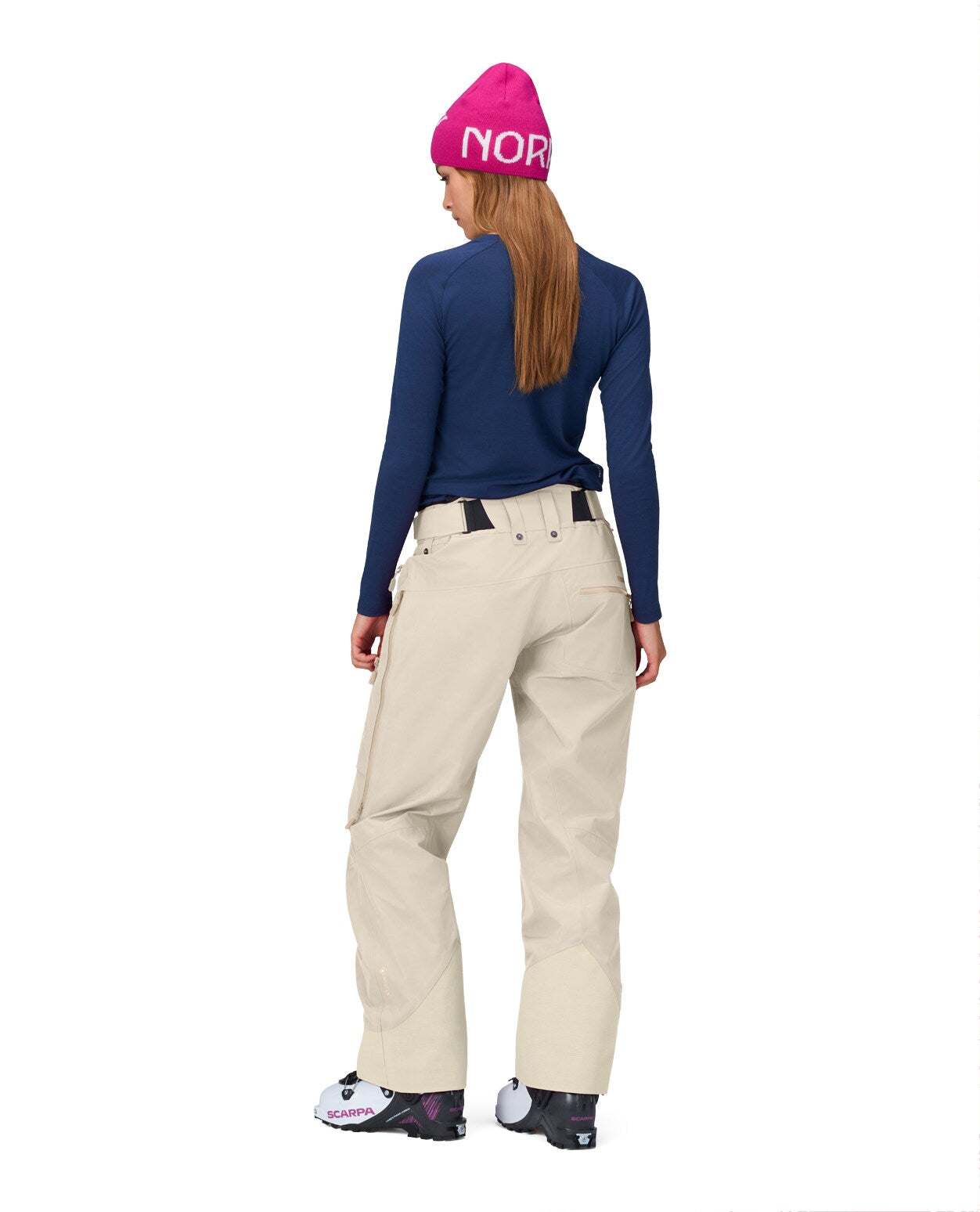 Norröna Women Lofoten Gore-Tex Insulated Pants - Oatmeal - Alpingaraget