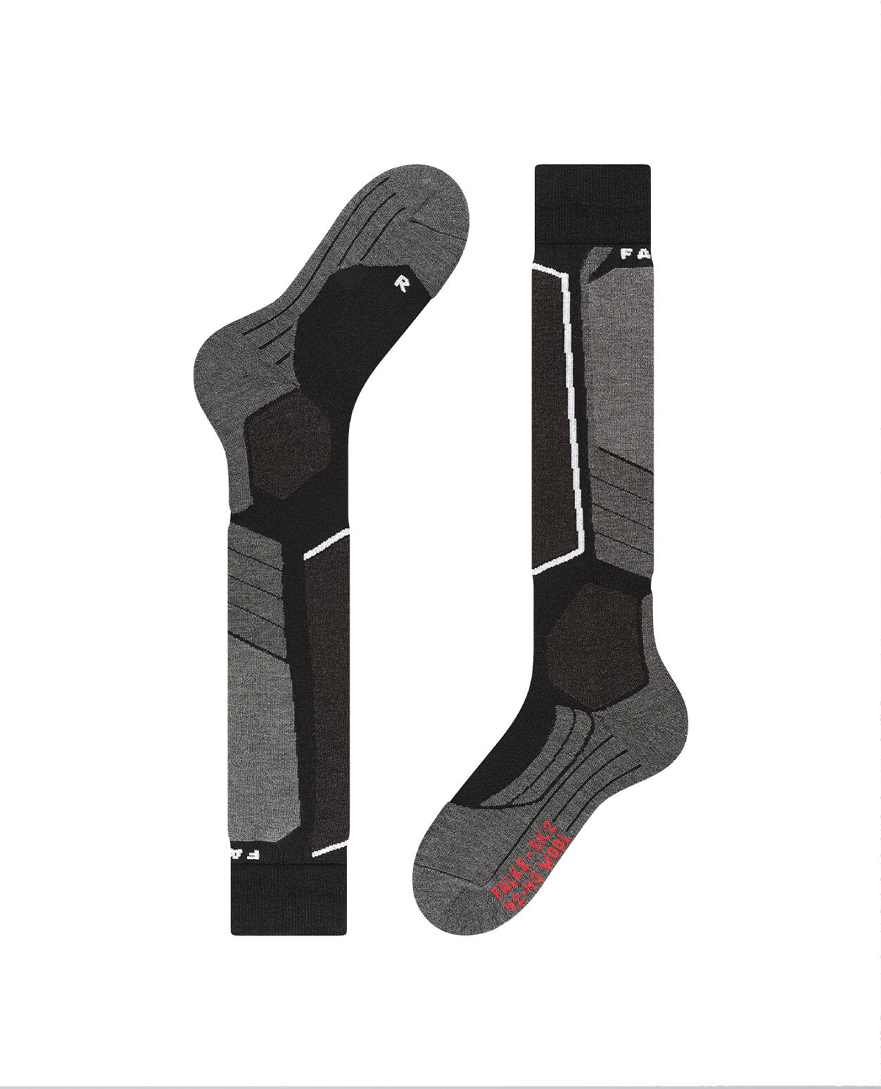 FALKE SK2 Intermediate Wool Men Skiing Knee-high socks - Black-Mix - Alpingaraget