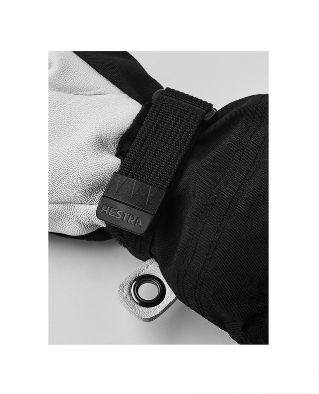 Hestra Junior Army Leather Heli Ski 5 Finger - Black - Alpingaraget