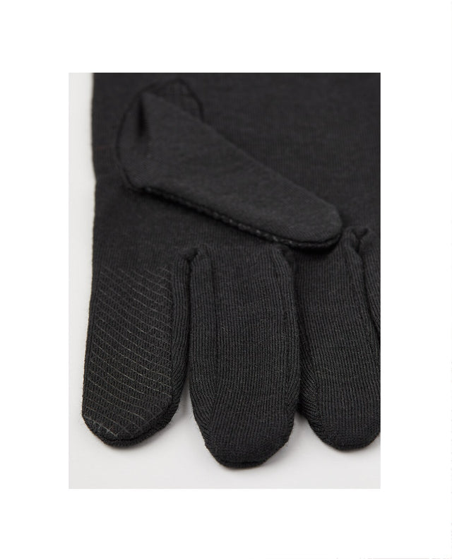 Hestra Merino Wool Liner Long 5 Finger - Black - Alpingaraget