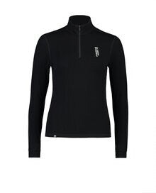 Mons Royale Women Cascade Merino Flex 1/4 Zip - Black - Alpingaraget