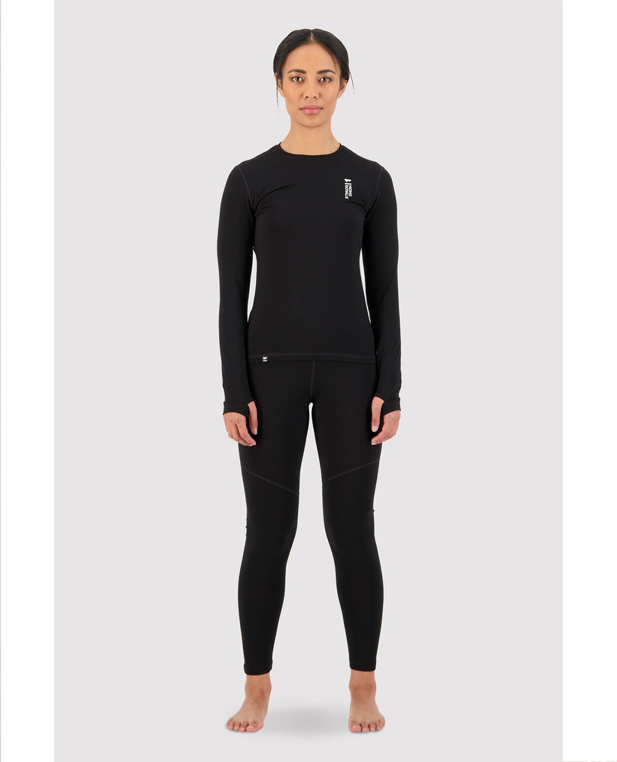 Mons Royale Women Cascade Merino Flex Legging - Black - Underställ - Alpingaraget