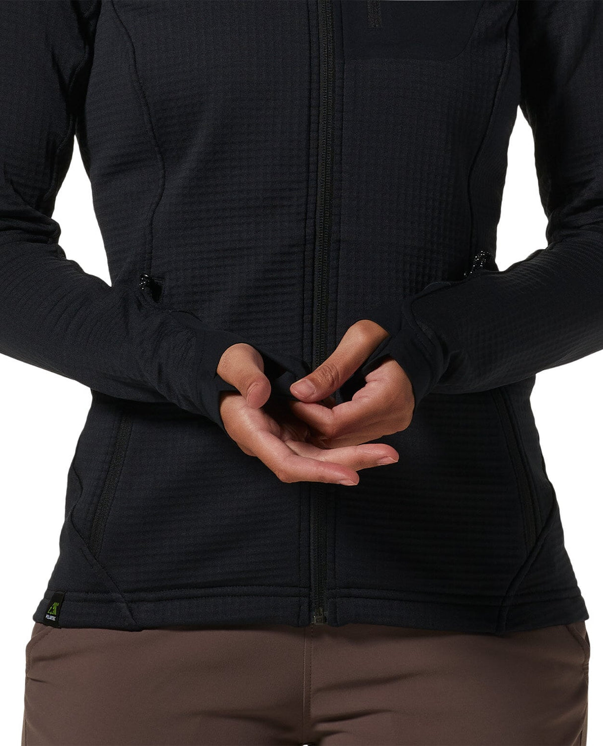 Mountain Hardwear W Polartec® Power Grid Full Zip Hoody - Black - Alpingaraget