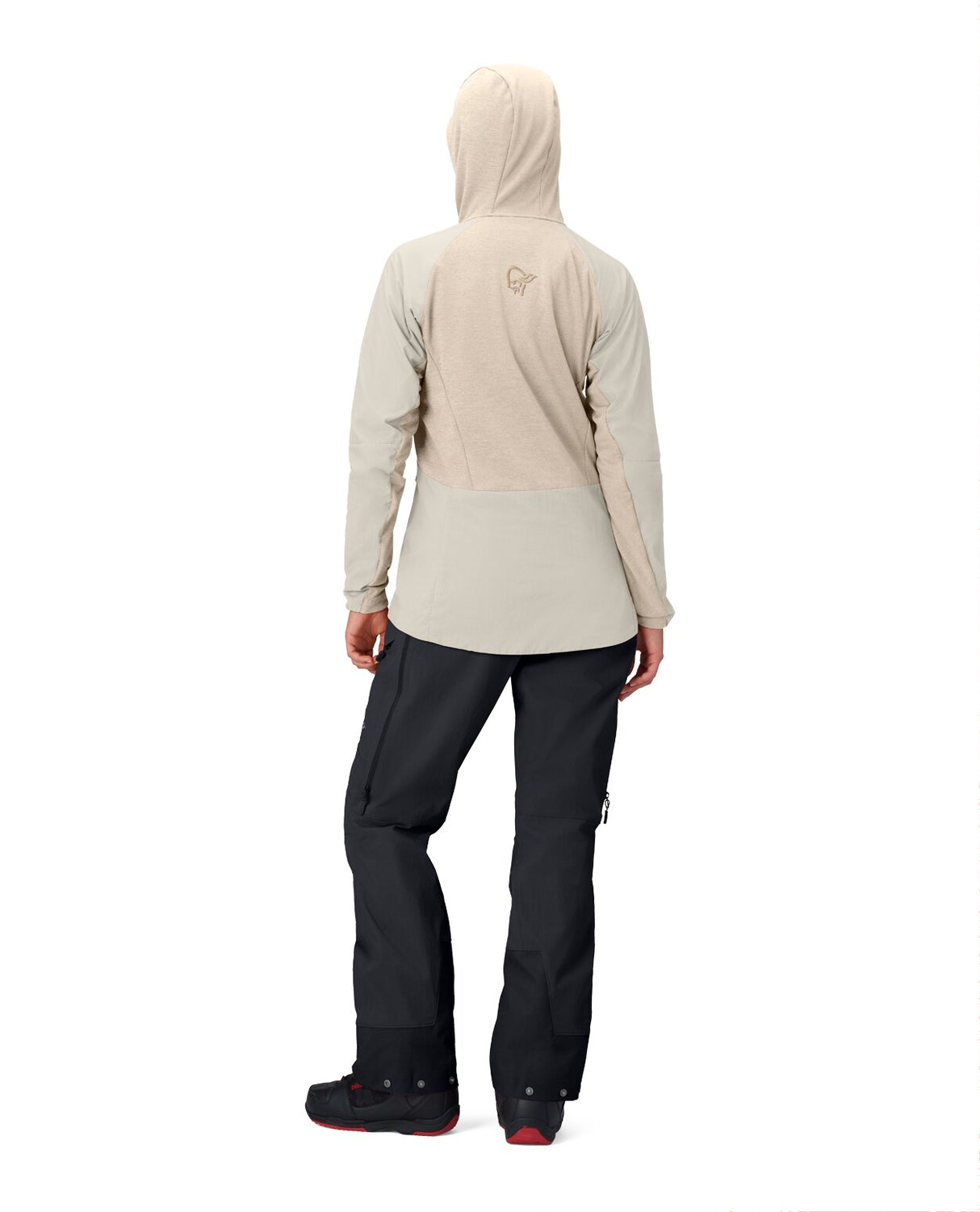 Norröna Women Møre Octa Zip Hood – Oatmeal - Alpingaraget