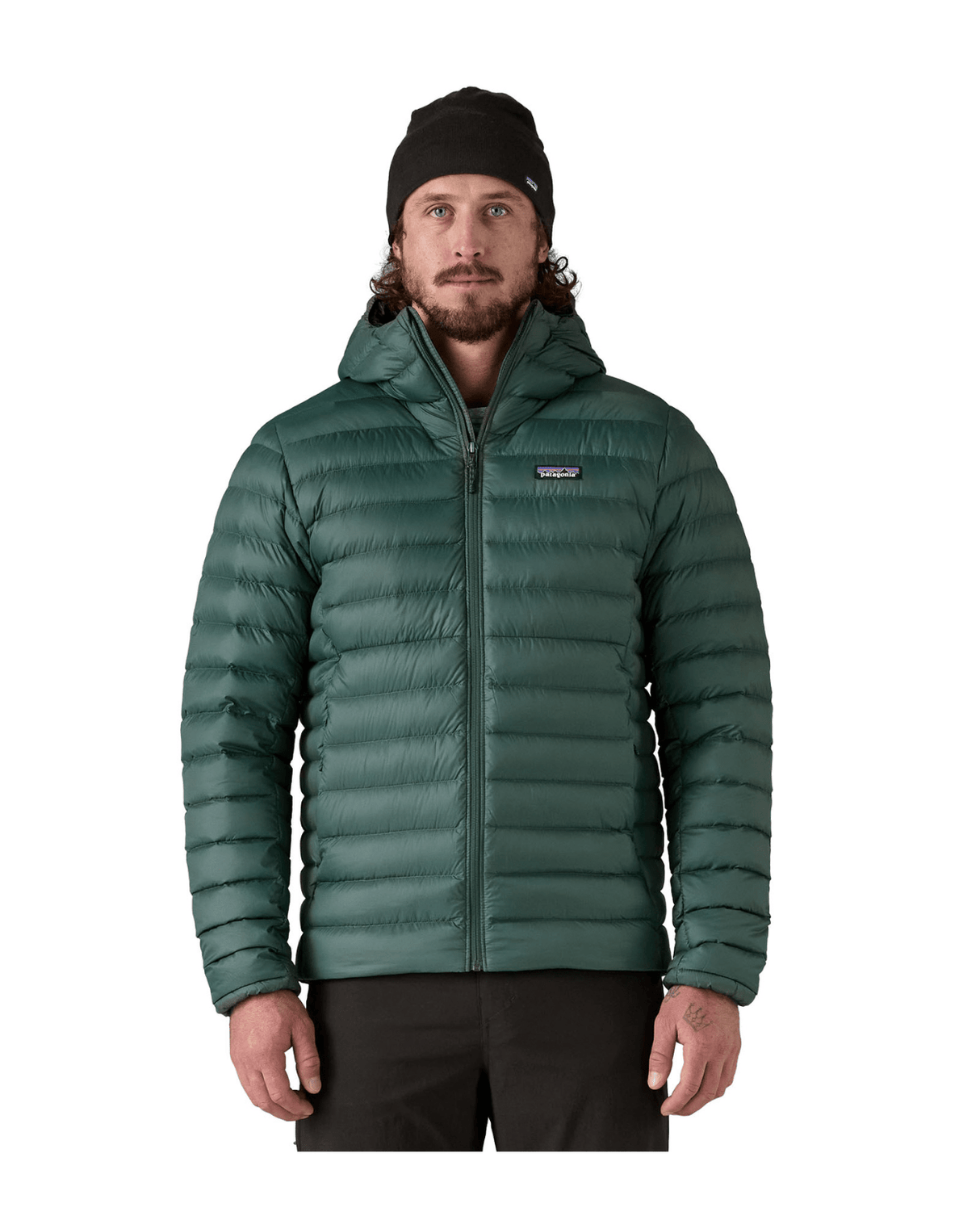 Patagonia Men Down Sweater Hoody - Cascade Green - Mellanlager - Alpingaraget