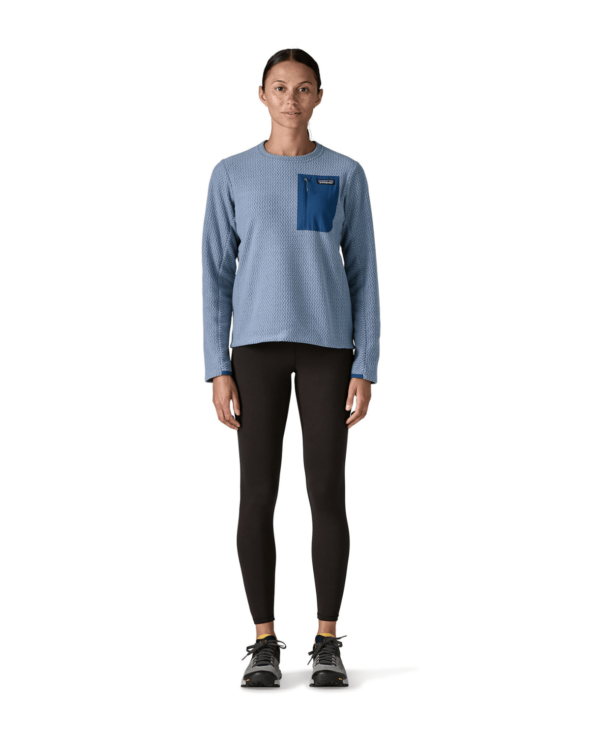 Patagonia Women R1 Air Crew - Barnacle Blue - Mellanlager - Alpingaraget