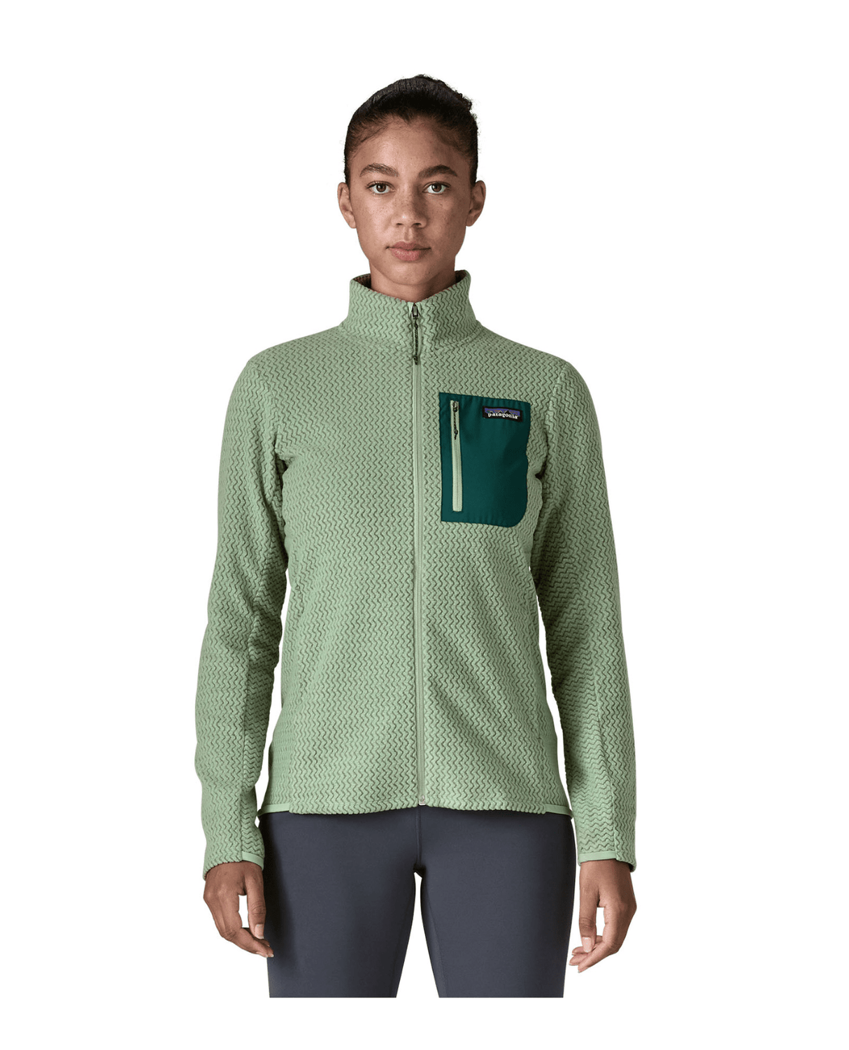 Patagonia Women R1 Air Jacket - Ellwood Green - Mellanlager - Alpingaraget