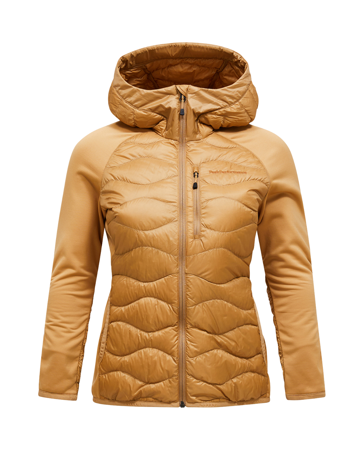 Peak Performance Women Helium Down Hybrid Hood - Sierra Sand Alpingaraget